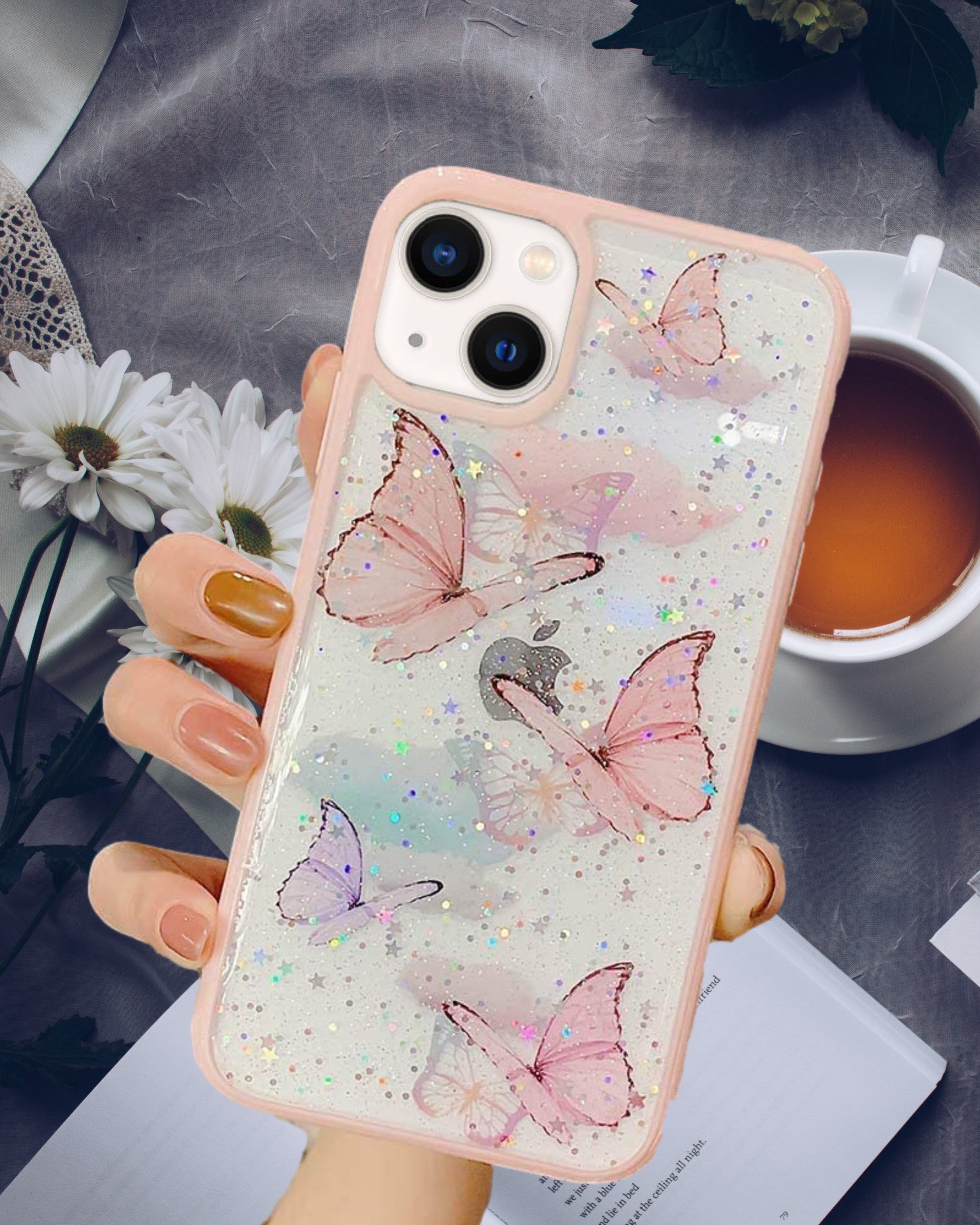 Butterfly Glitter Transparent Luxury Case