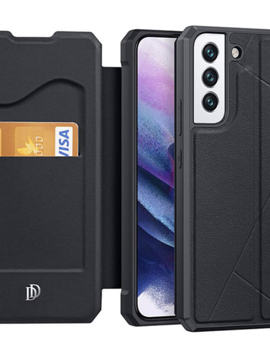 Black Card Holder Samsung S22 Cover