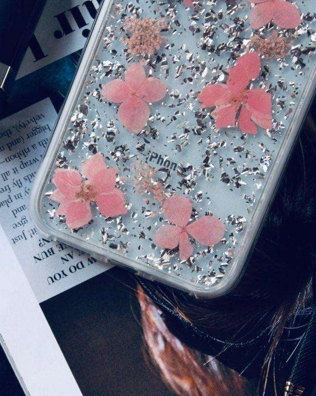 Chic Flower Silver Foil Luxury Case