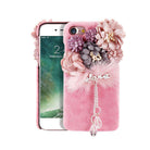 Luxury pink fur iphone case