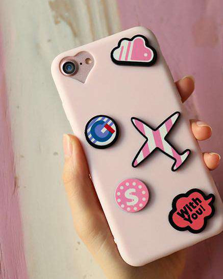 Cute 3D Badges iPhone SE 2020 cover