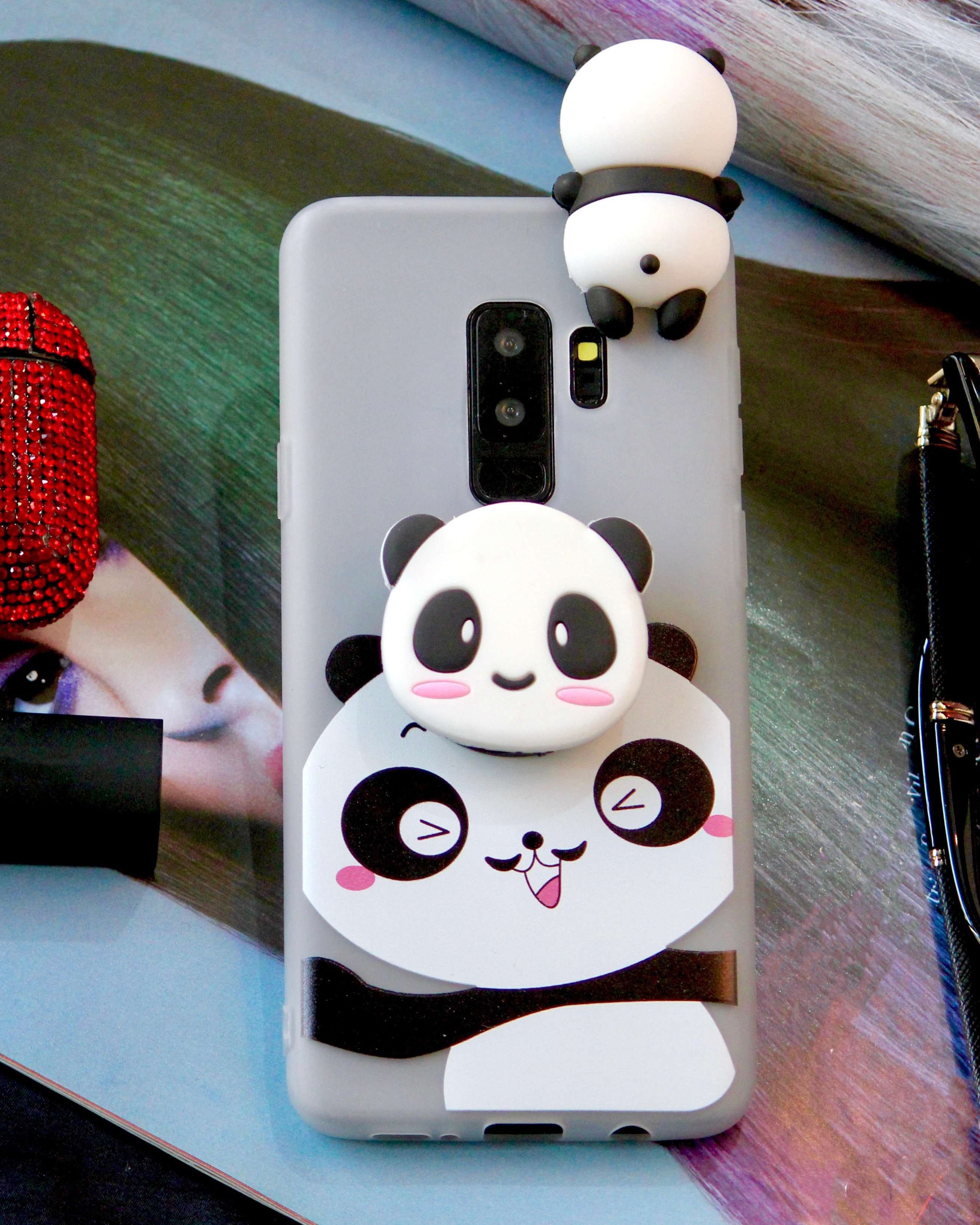 Cute 3D Panda Cover for Samsung Galaxy S9 Plus and S9-Samsung Galaxy S9 Plus Cover-Samsung Galaxy S9-JustAndBest.com