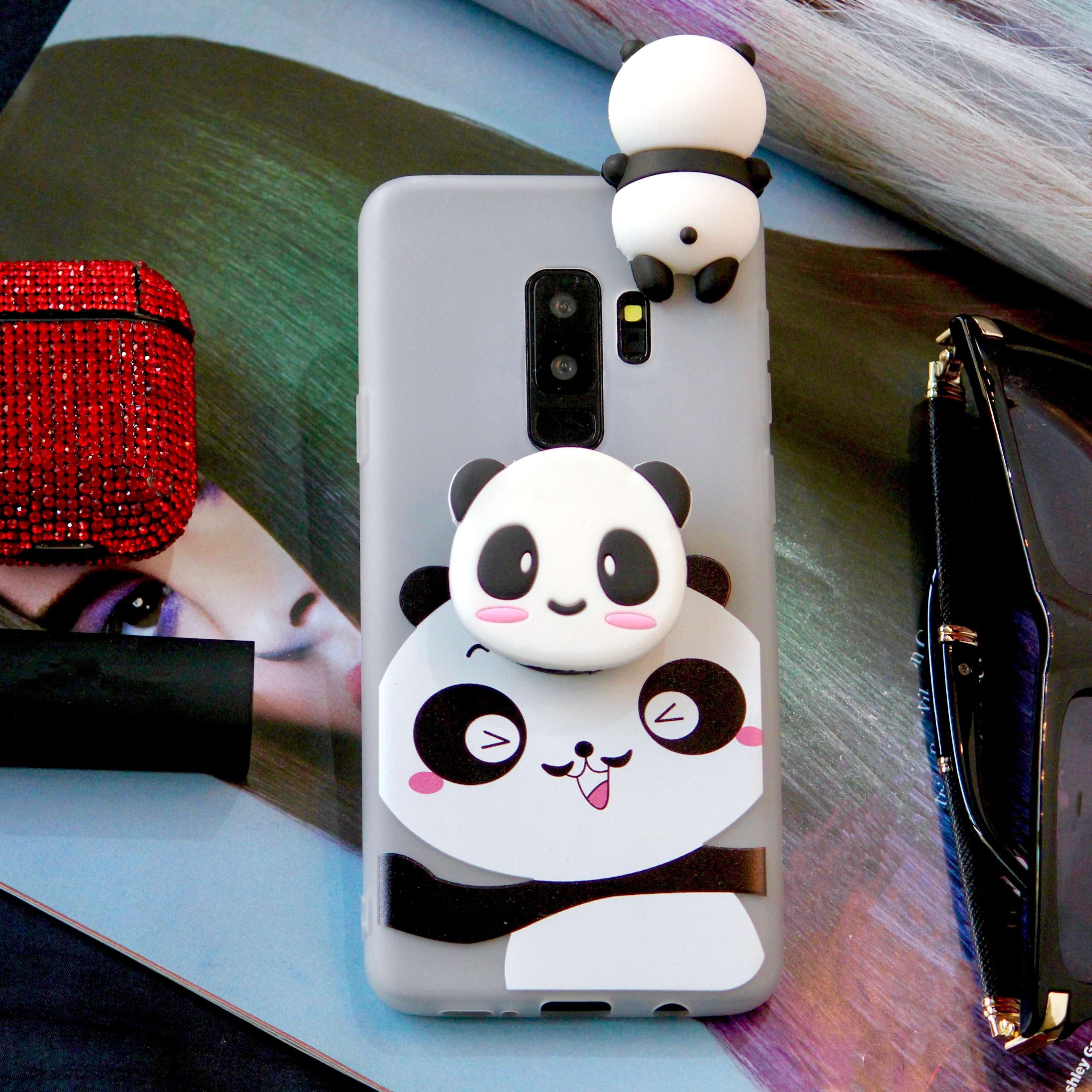 Cute 3D Panda Cover for Samsung Galaxy S9 Plus and S9-Samsung Galaxy S9 Plus Cover-Samsung Galaxy S9-JustAndBest.com