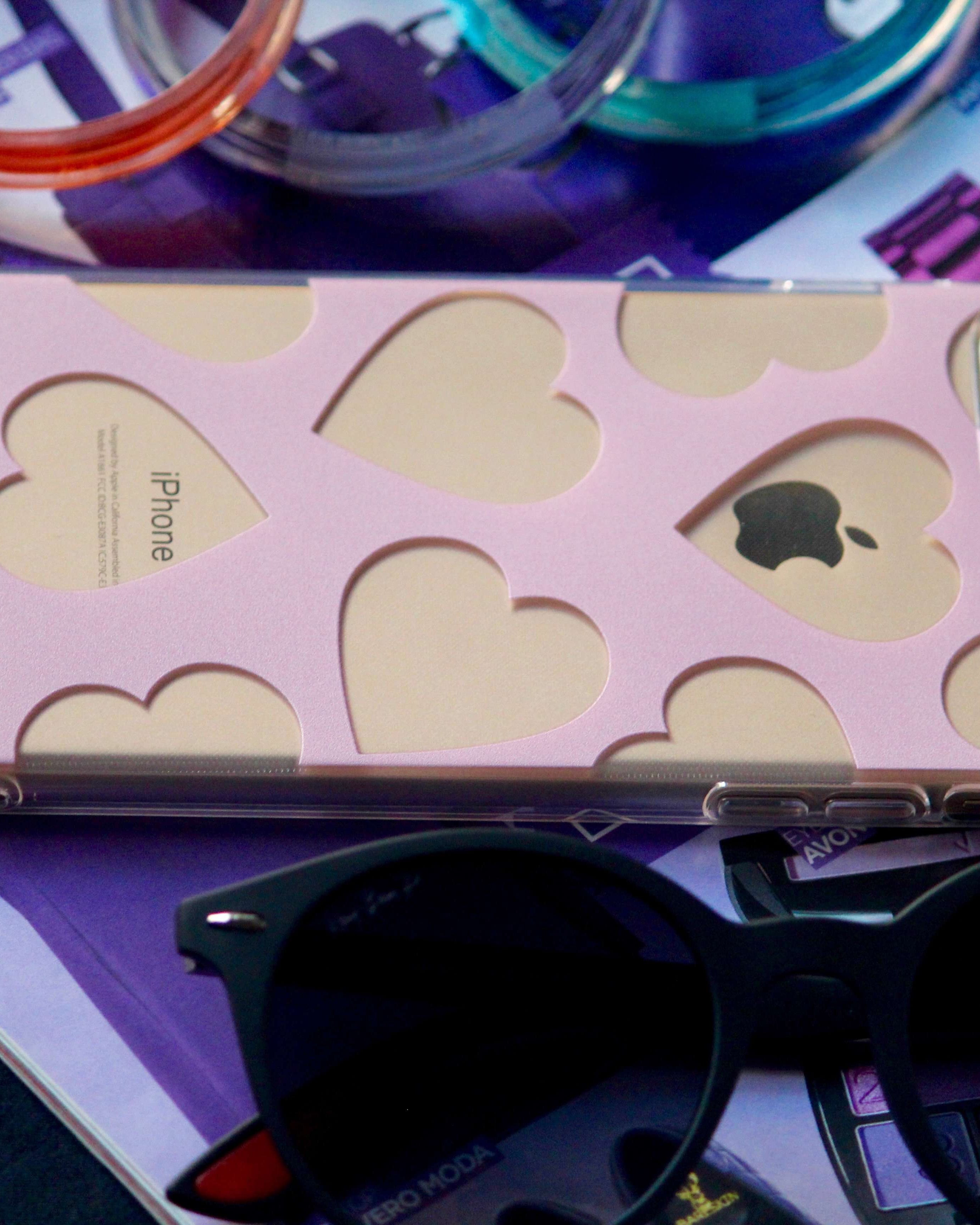 Hearts Transparent Case for iphone 7