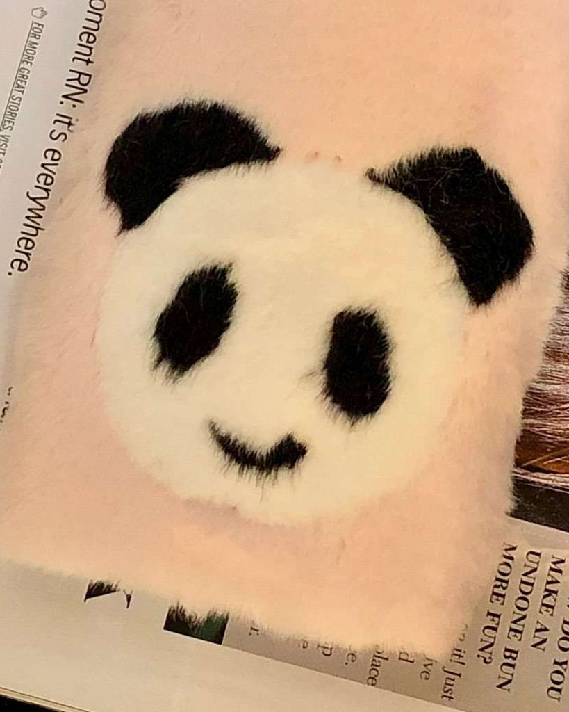 Cute Panda Cosy Fur Case for iphone X/ XR