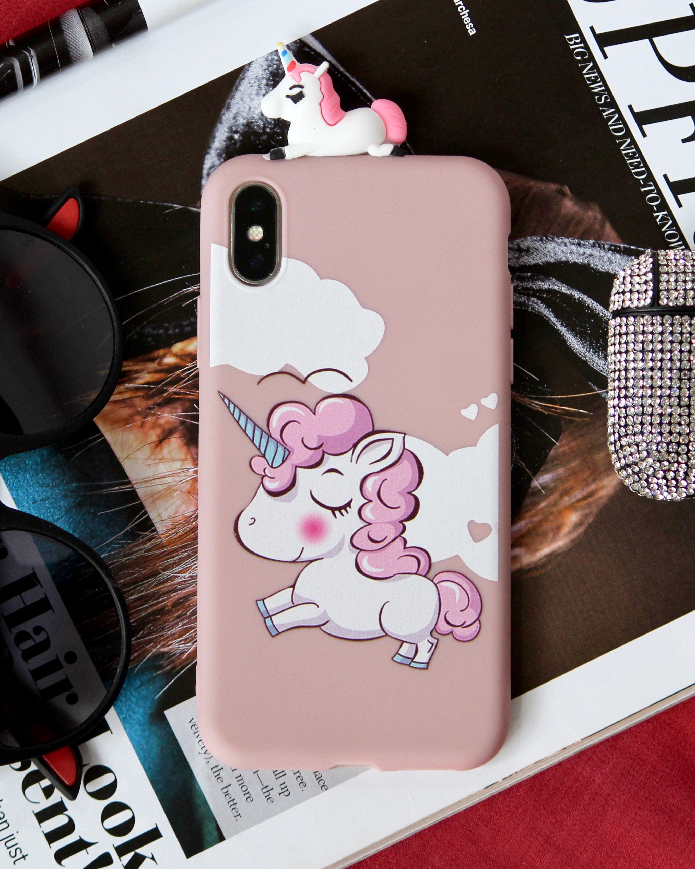 Cute Unicorn Head Case for iphone X/ XR