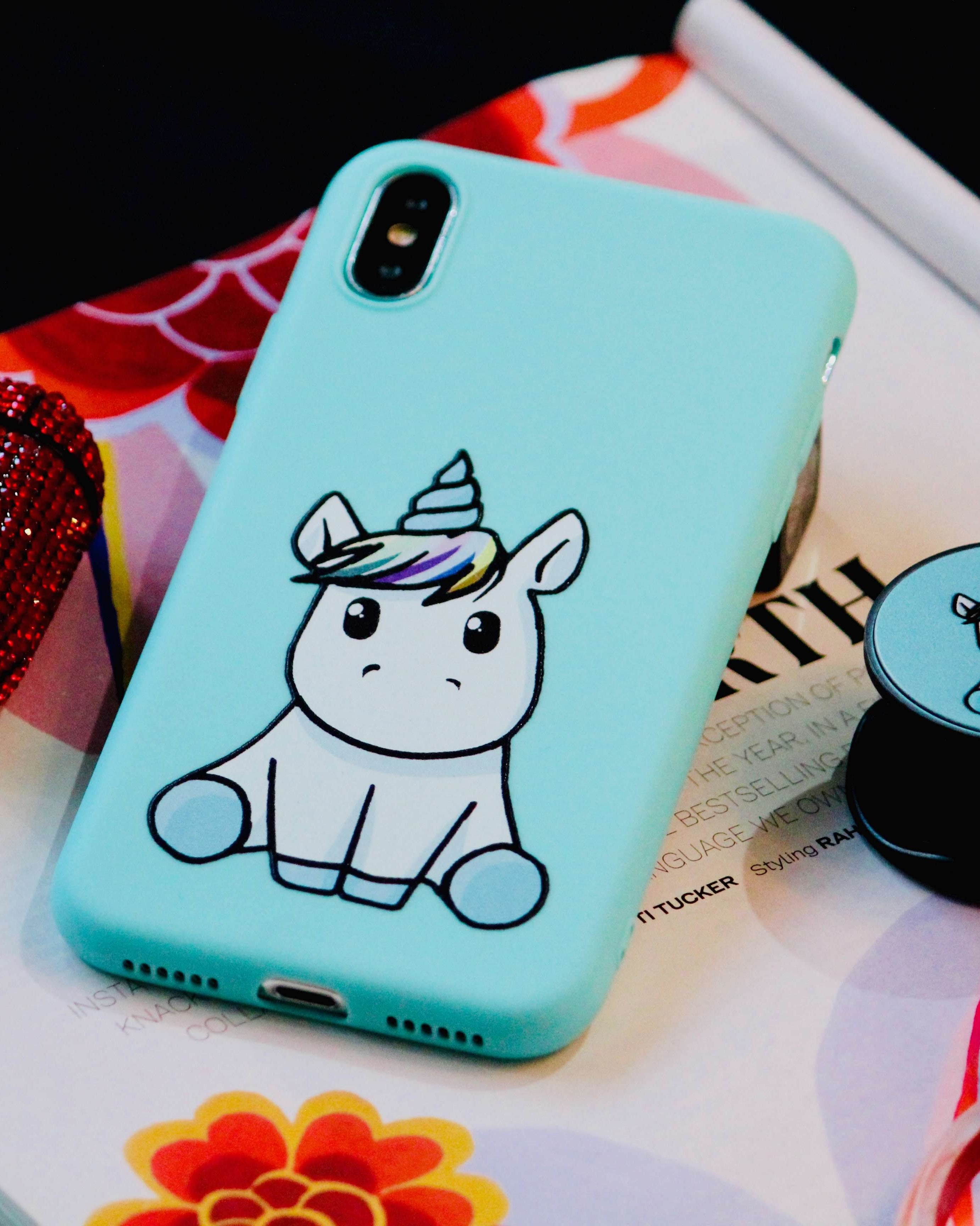 Cute Unicorn Silicone Soft Case for iPhone X / XR