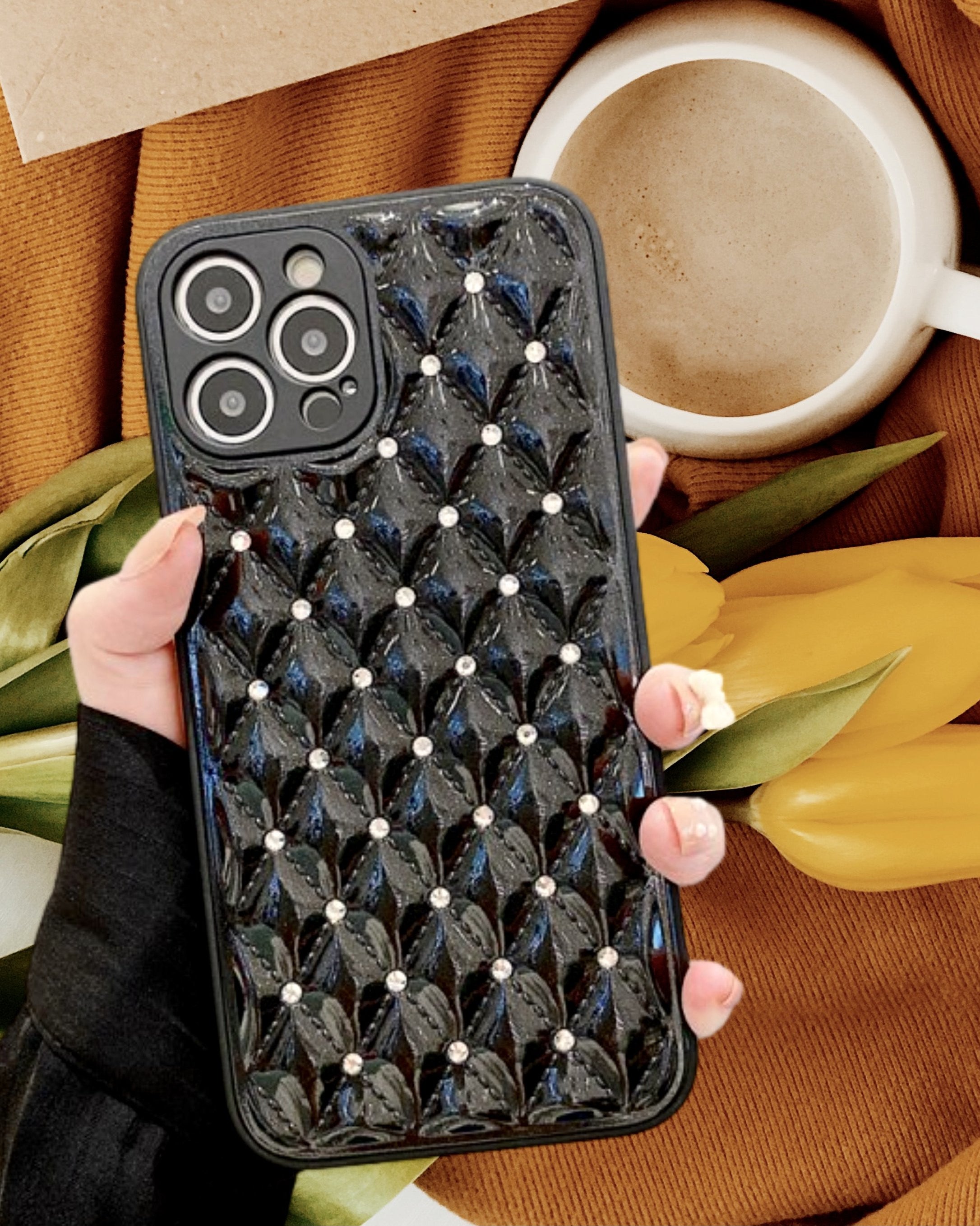 Diamond Rhinestones Glossy Case for iPhone 13