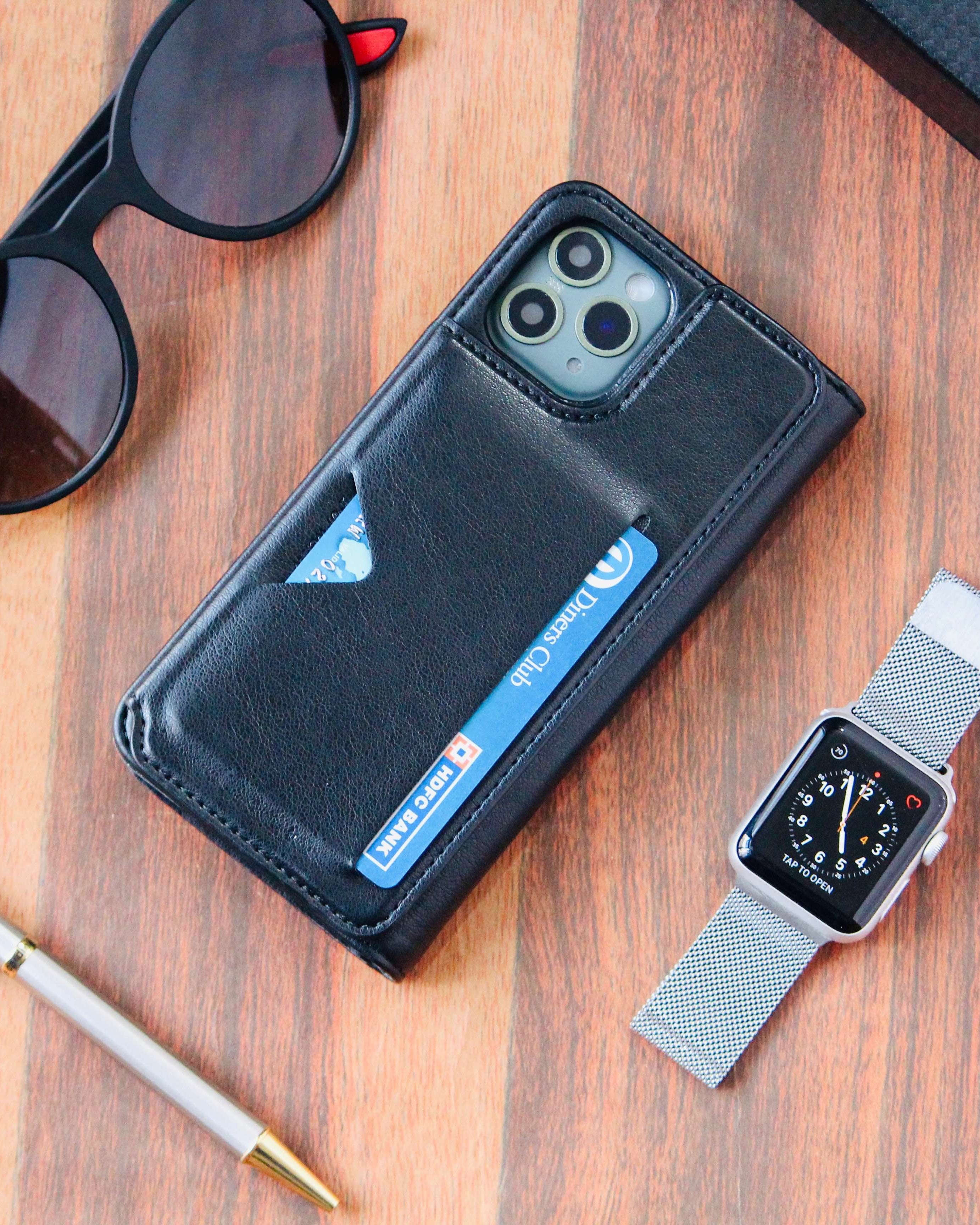 double flip leather case