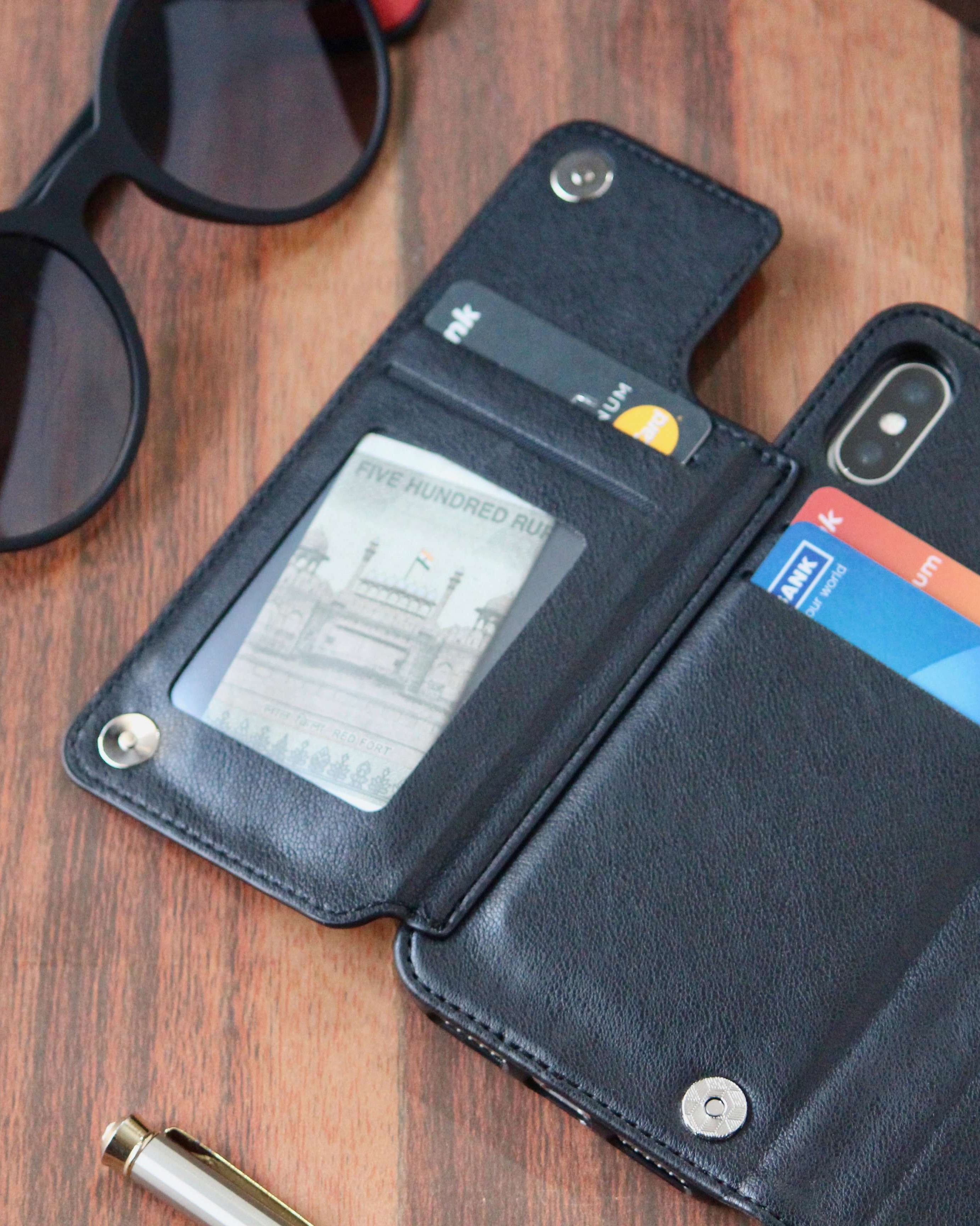 Double Flip Leather Case iPhone XS / X