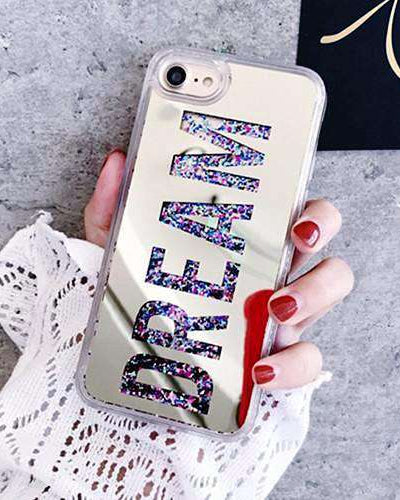 Dream Glitter Quicksand Mirror Case
