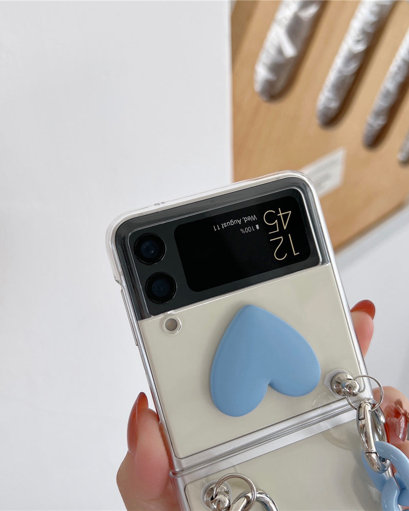 cute heart bracelet z flip 4 case