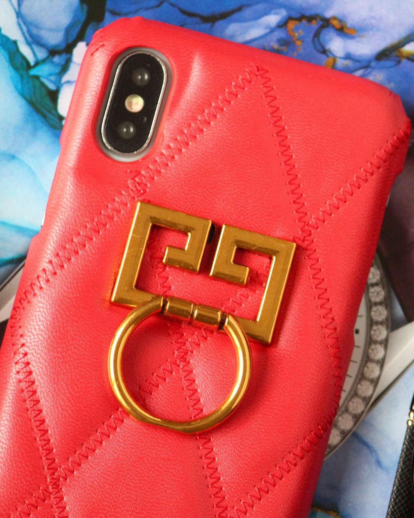 G i v e n c h y - Leather Luxury Cover iPhone XS / XR