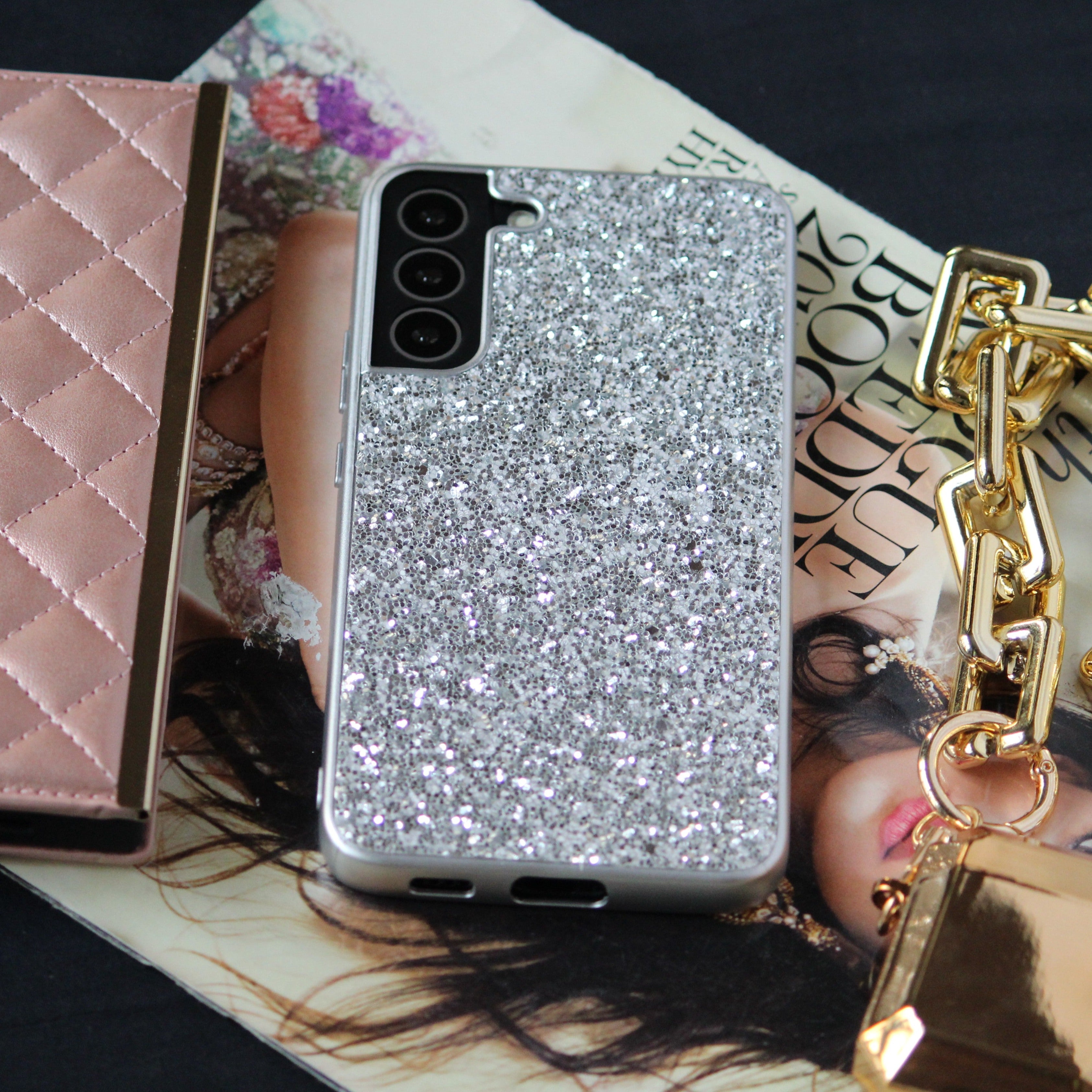 Silver Glitter Bling Sequin Cover iPhone cover – JustAndBest India
