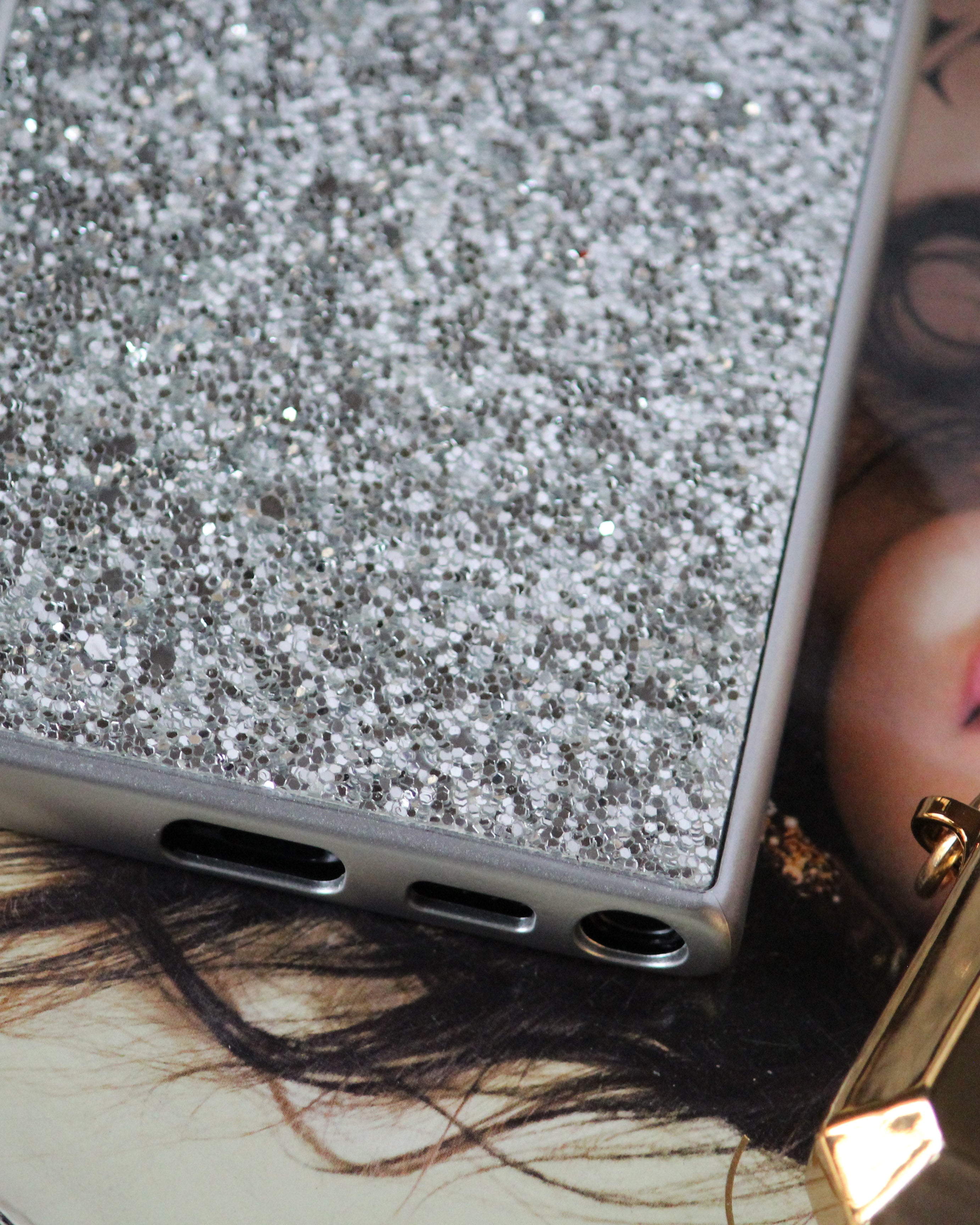 liquid glitter crystal bling phone case