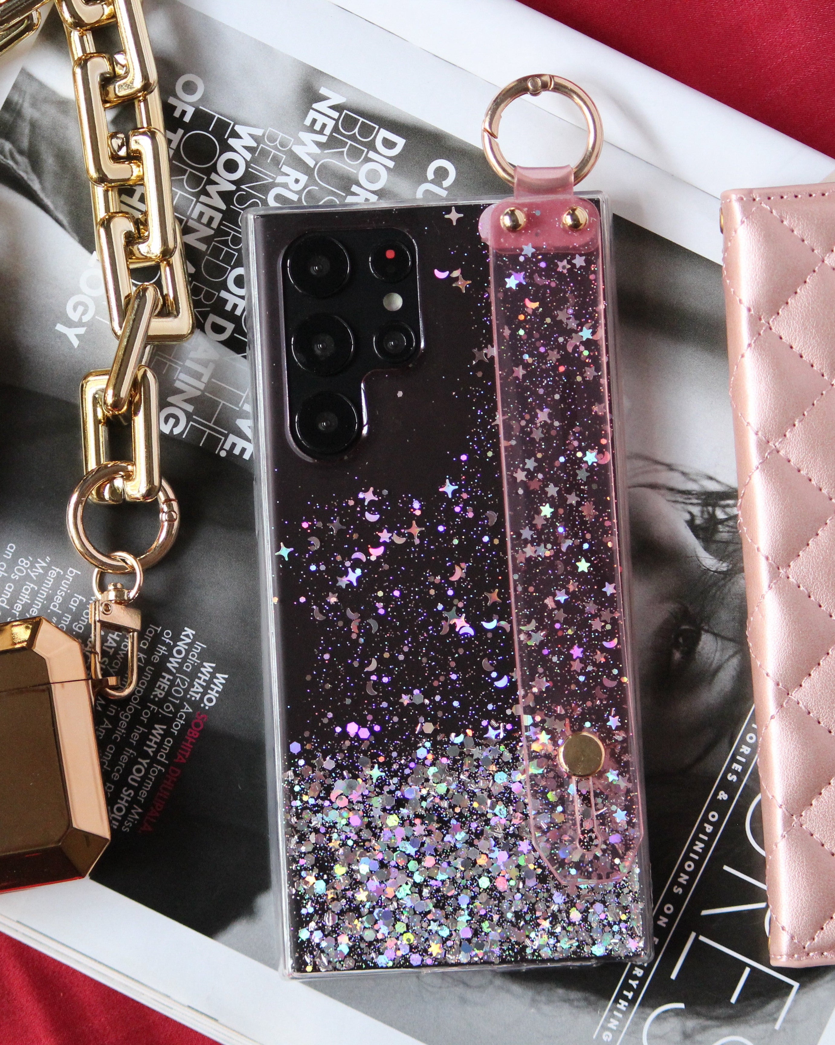 Bling Glitter Hand Strap Cover iPhone cover – JustAndBest India
