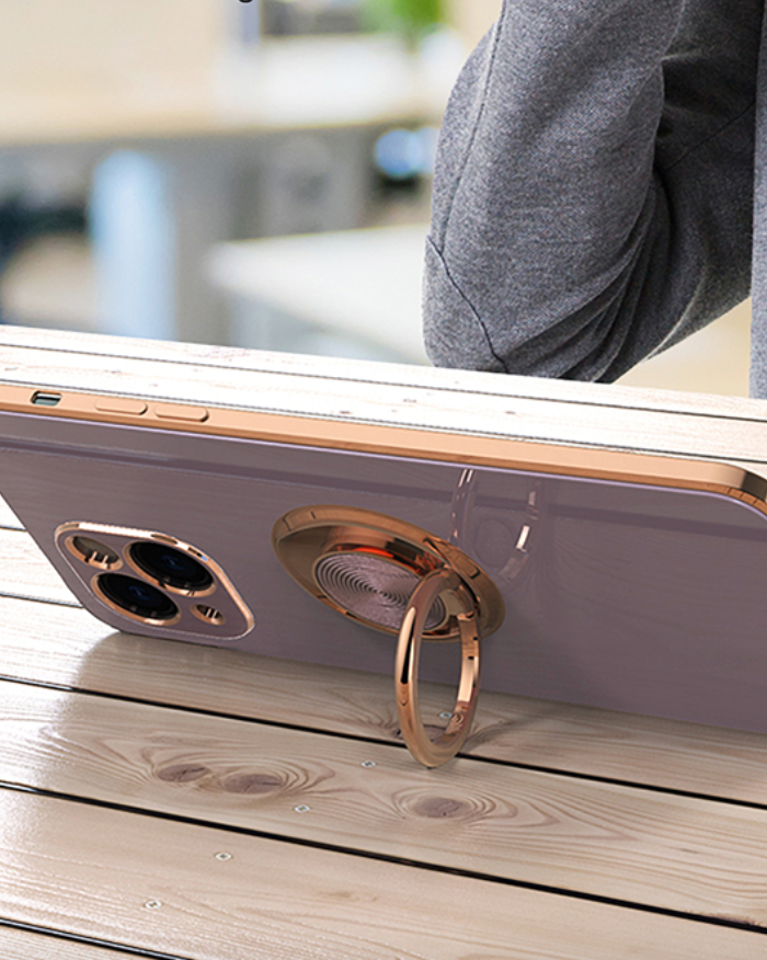 stylish gold ring holder cover for iphone 13