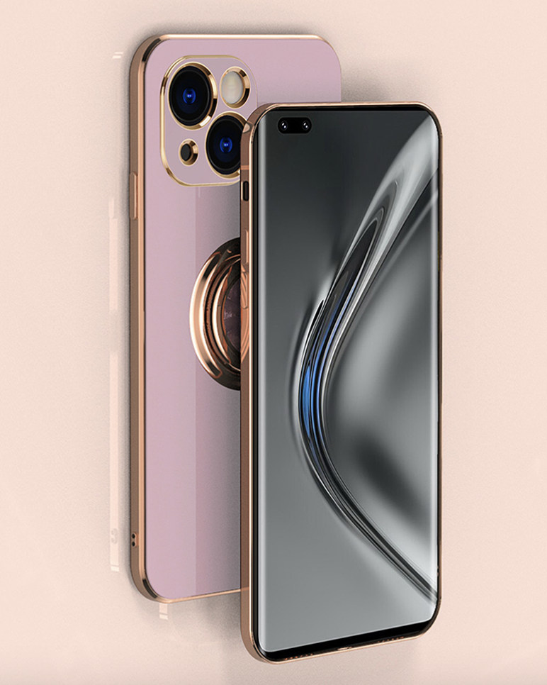 gold electroplates ring holder case