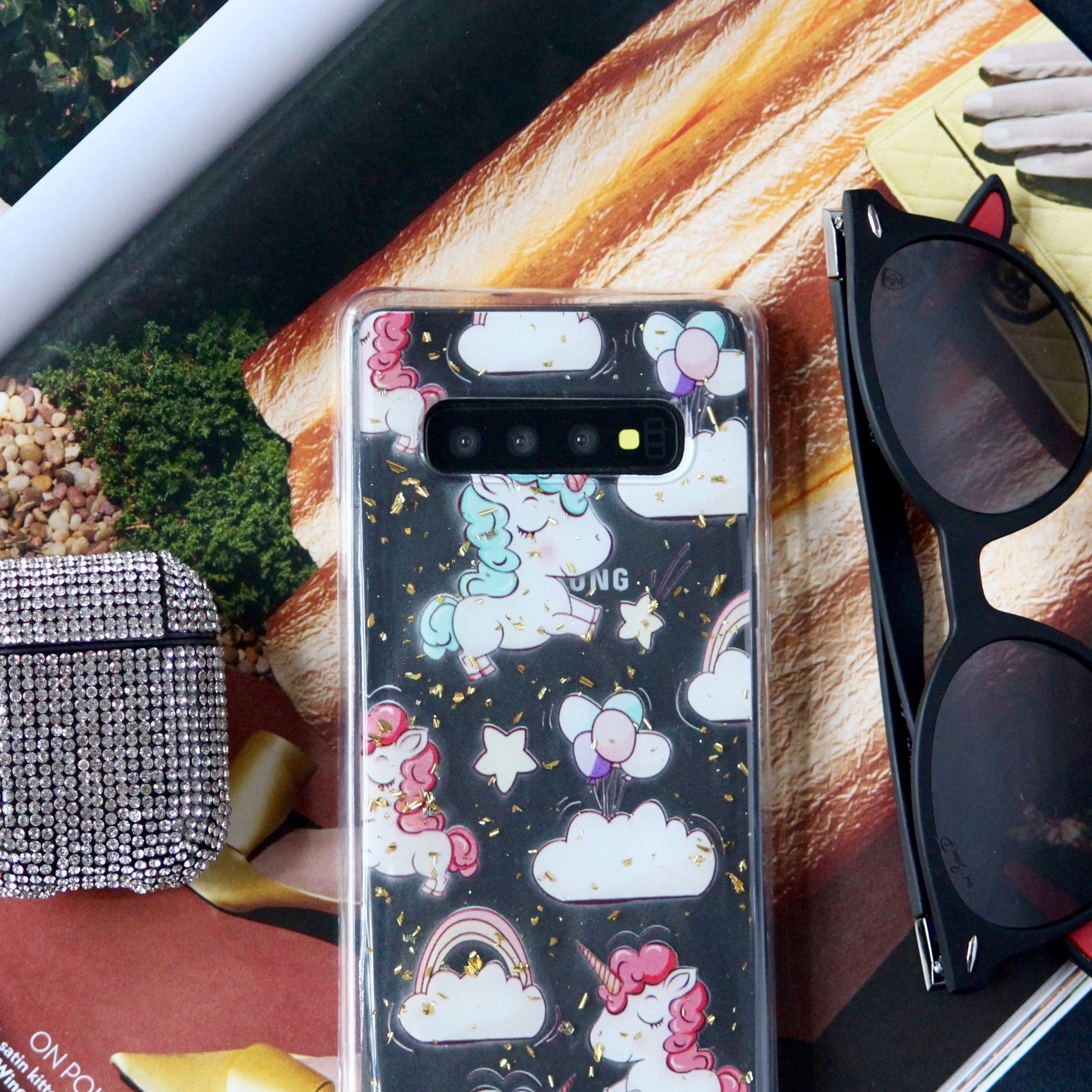 Gold Foil Cute Unicorn Transparent Cover iPhone cover – JustAndBest India