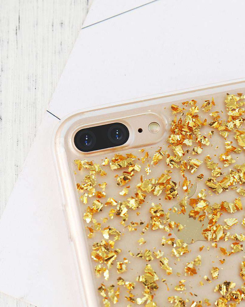 Gold Foil Transparent iphone Case