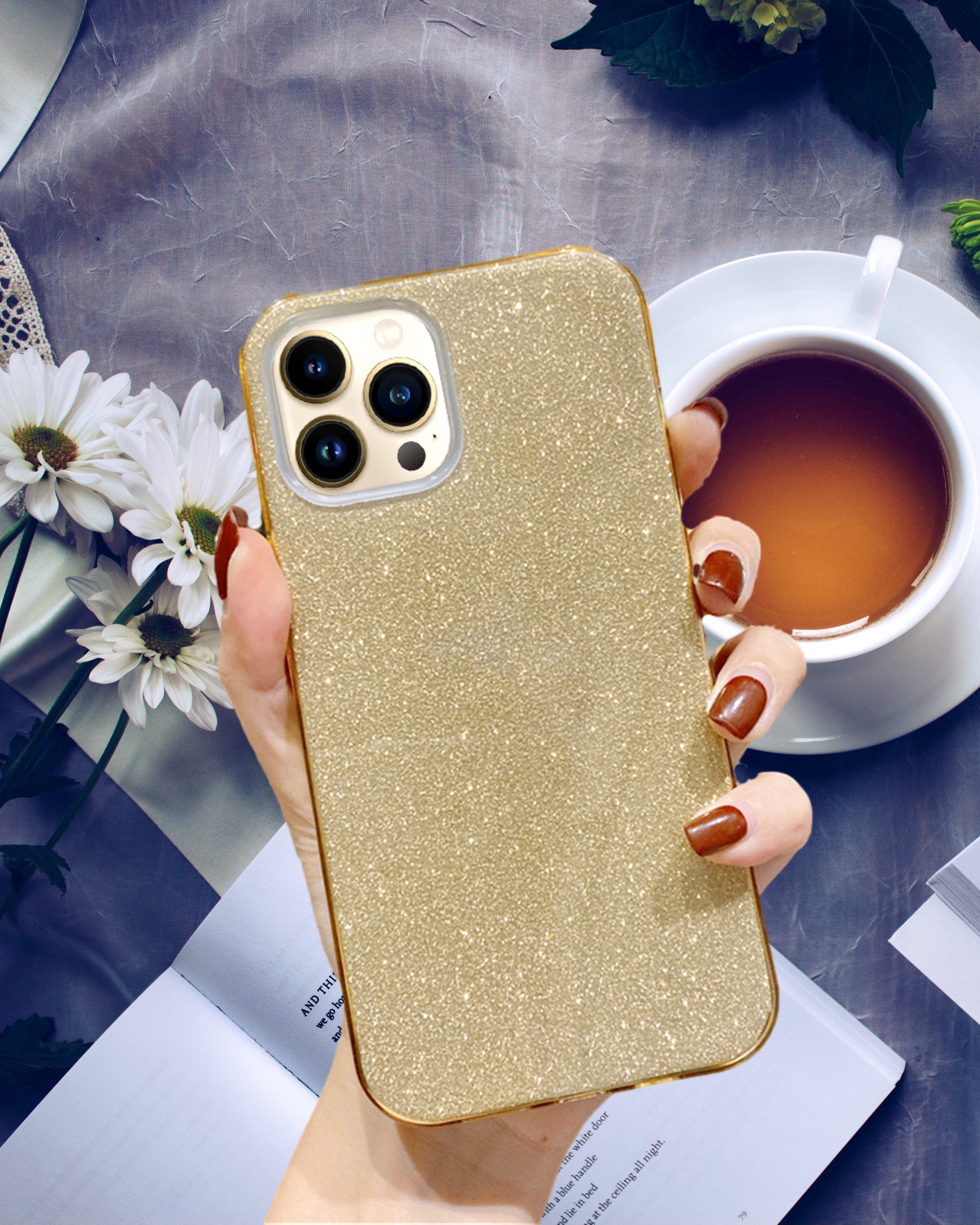 Gold Glitter Bling Cover for Samsung Galaxy s23