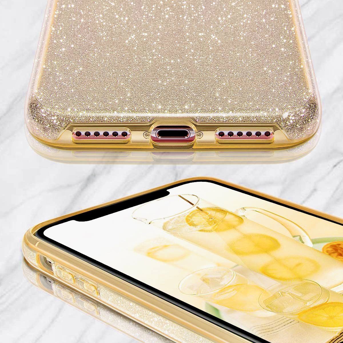 Bling Shining Gold Glitter Cover iPhone cover – JustAndBest India