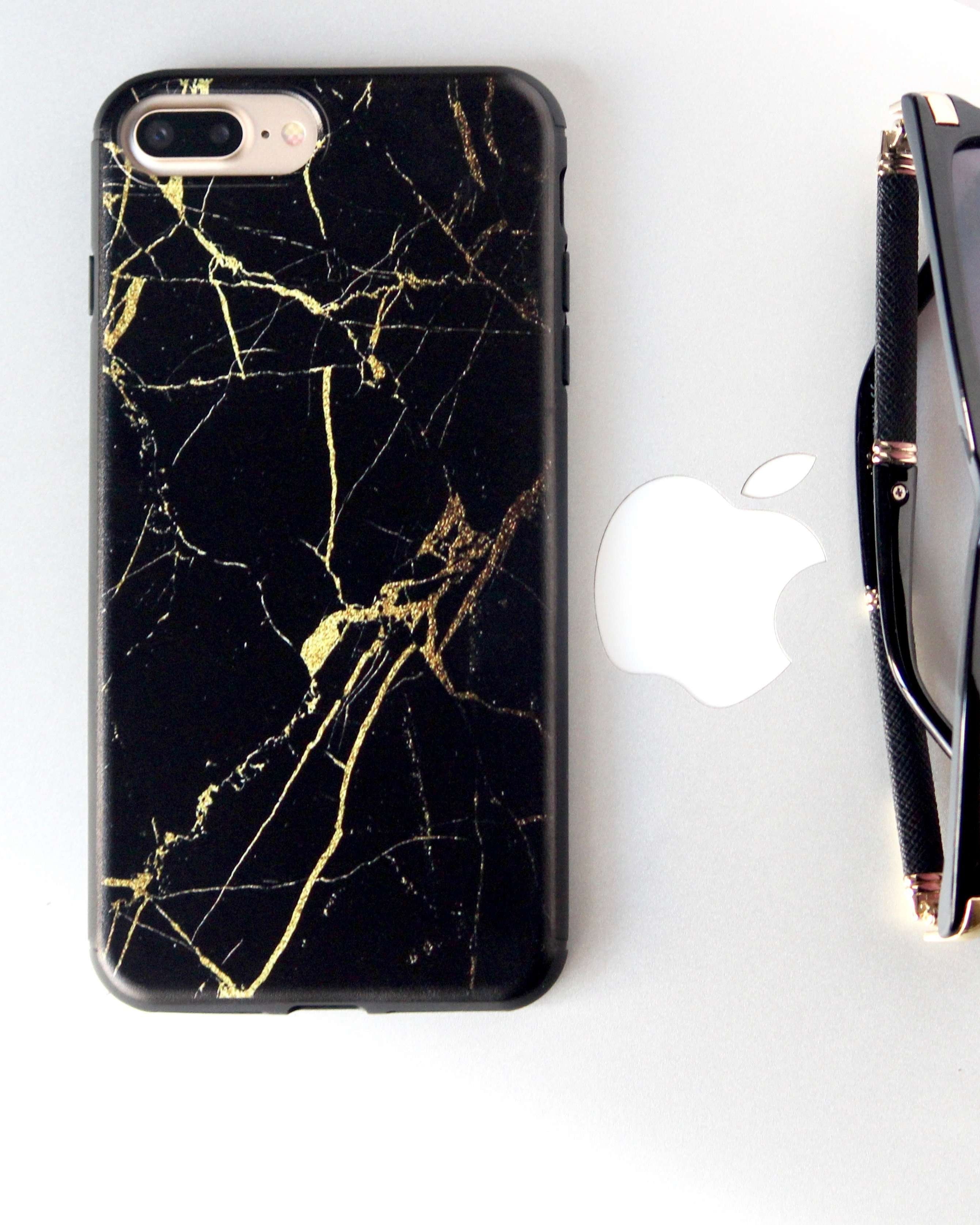 Gold Texture Black Marble Pattern Luxury Case