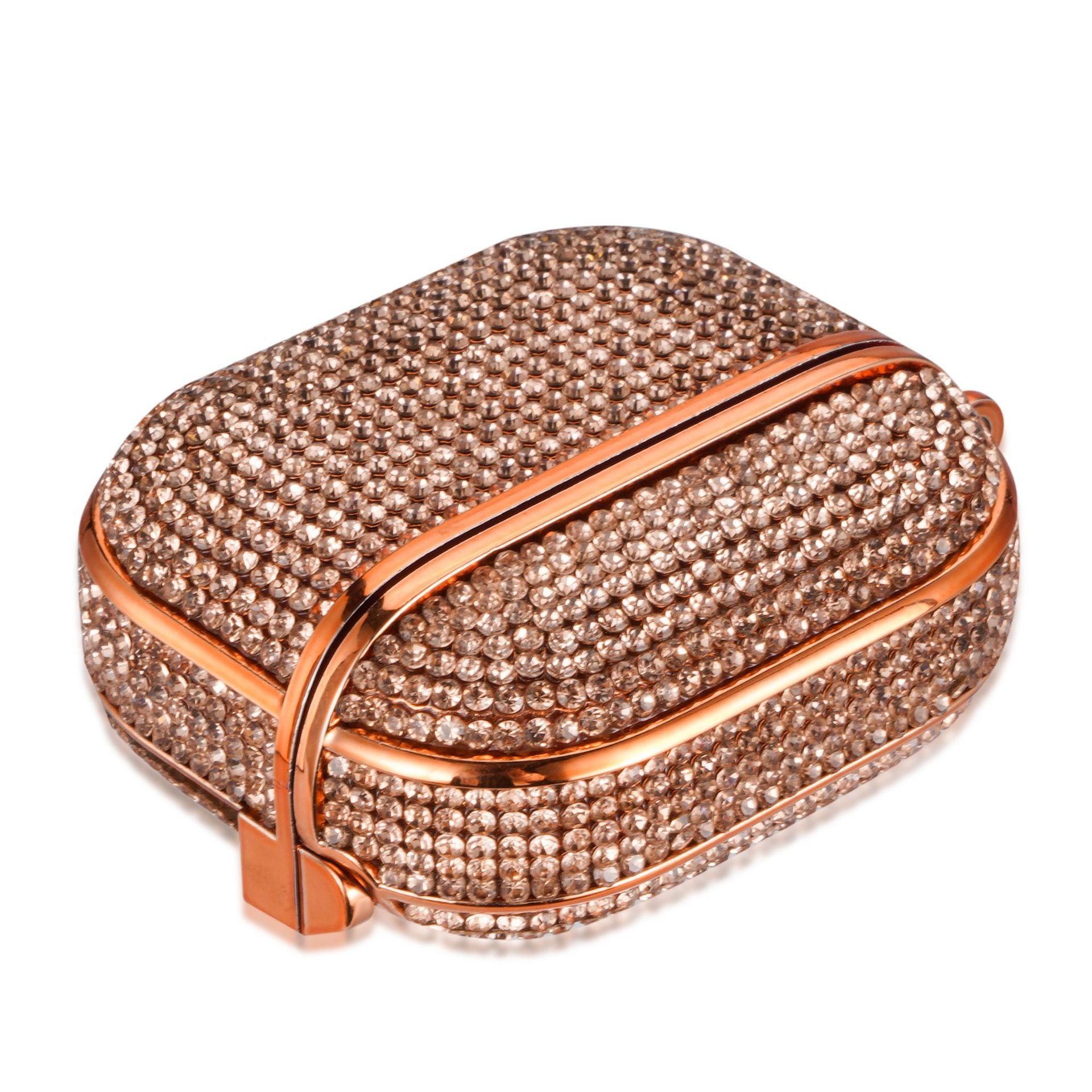 Champagne Gold Diamond Rhinestones Luxury AirPods Cover iPhone cover – JustAndBest India