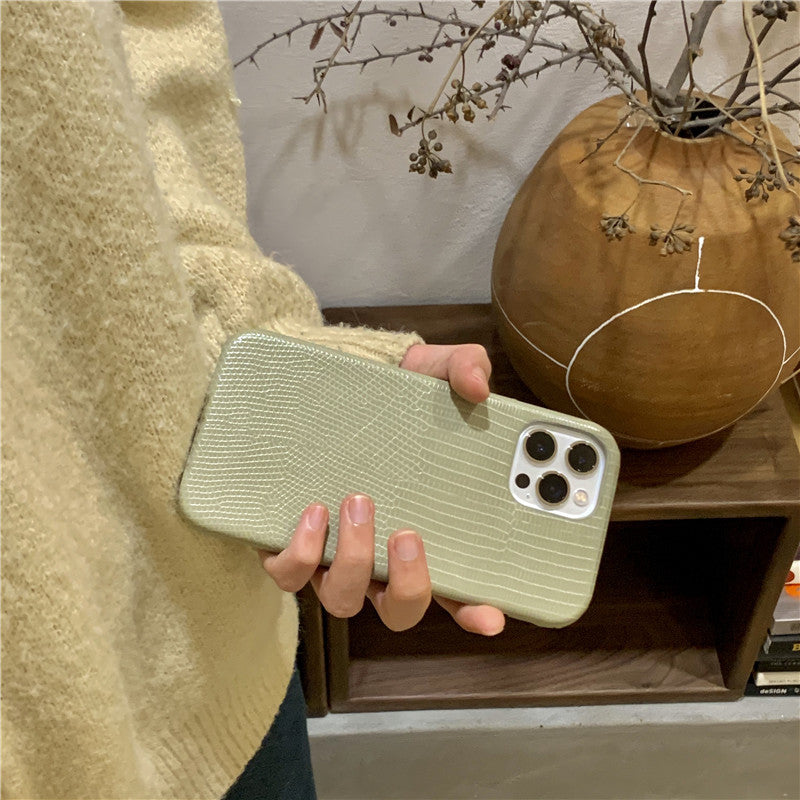 Olive Green Alligator Leather Luxury Case iPhone cover – JustAndBest India