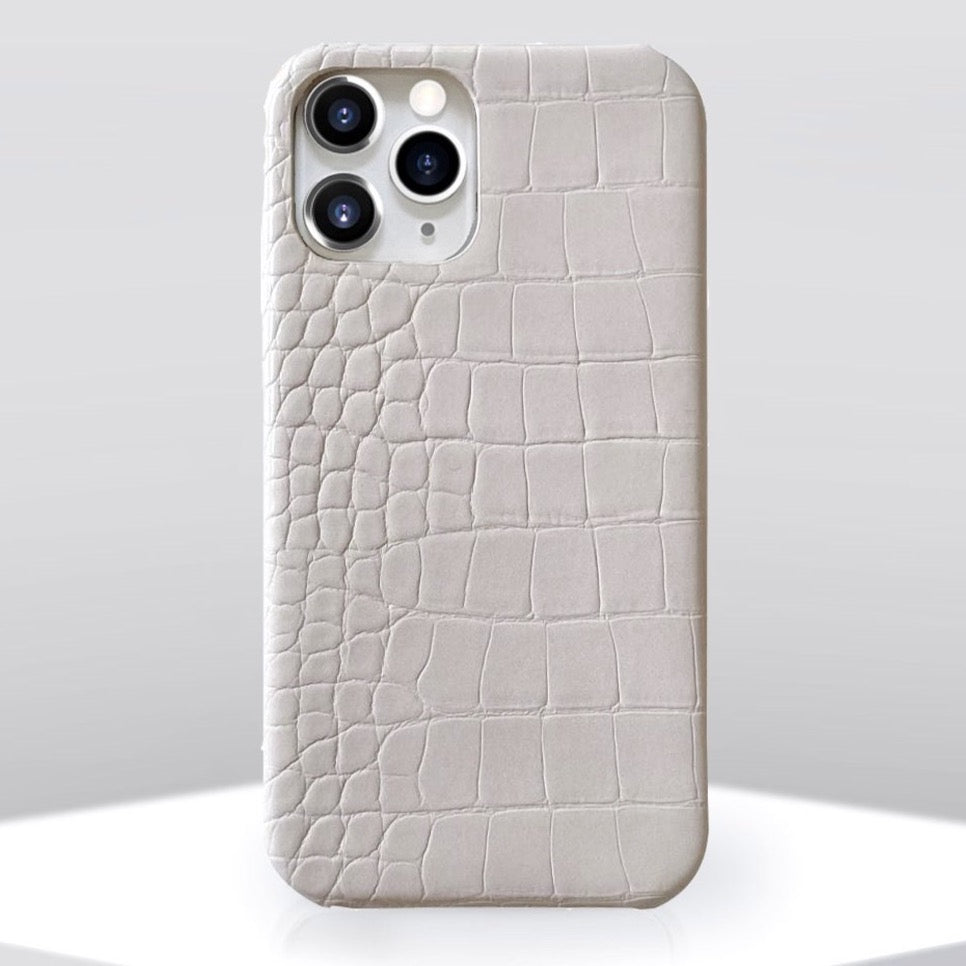Passive White Croco Leather Luxury Case iPhone cover – JustAndBest India