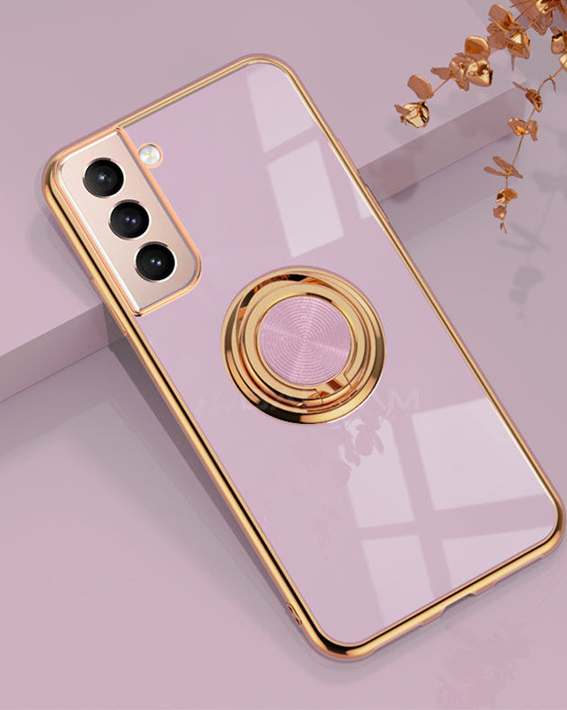 Gold Electroplated Ring Holder Samsung S21 Fe Cover