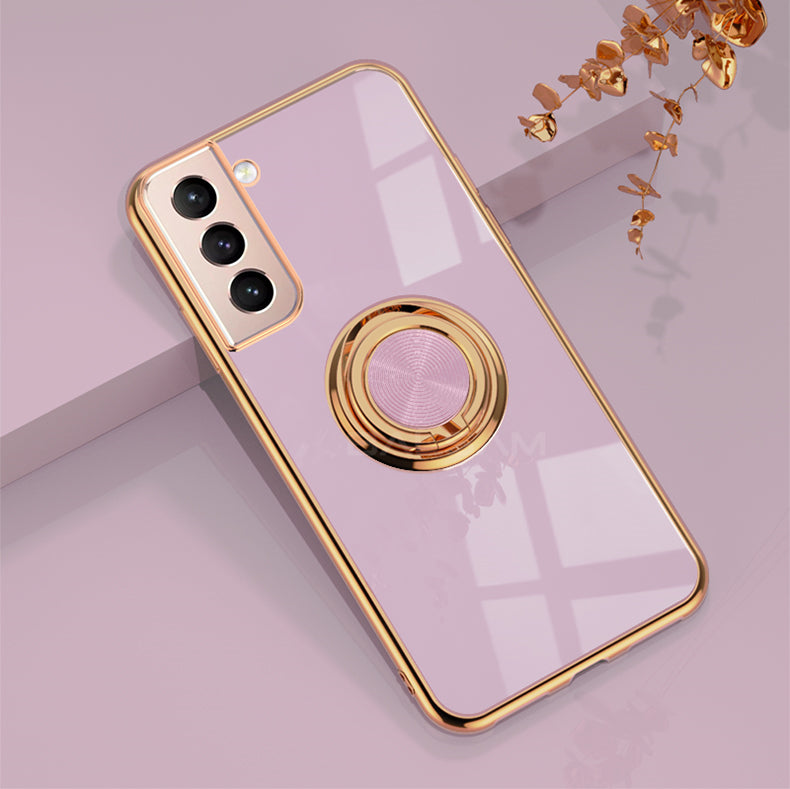 Gold Electroplated Ring Holder Samsung S21 Fe Cover