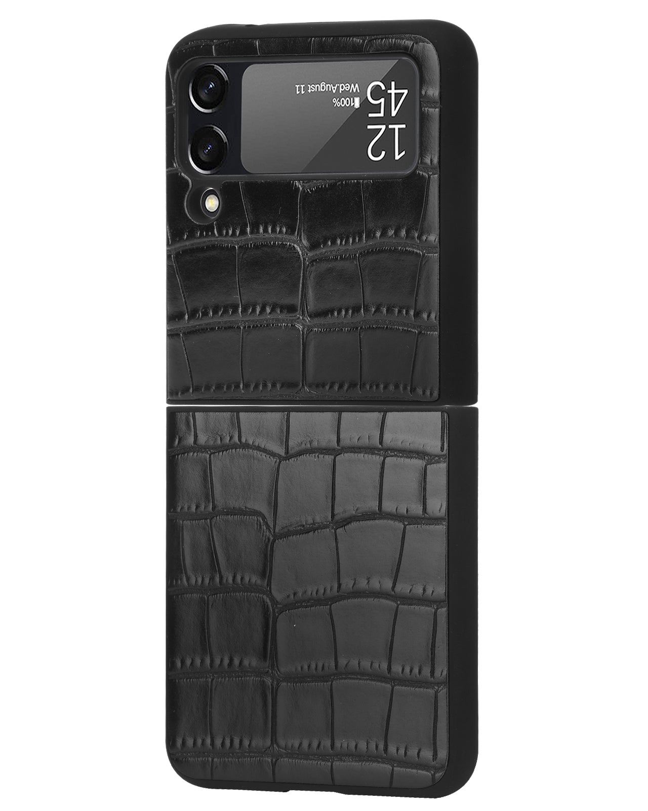 Croco Pattern Black Leather Luxury Case iPhone cover – JustAndBest India