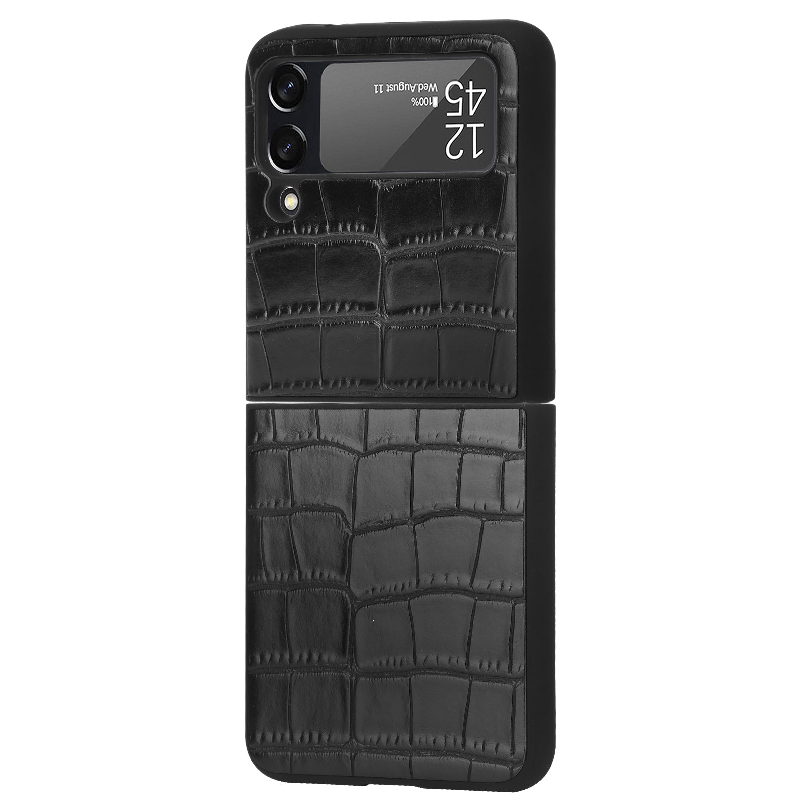 Croco Pattern Black Leather Luxury Case iPhone cover – JustAndBest India