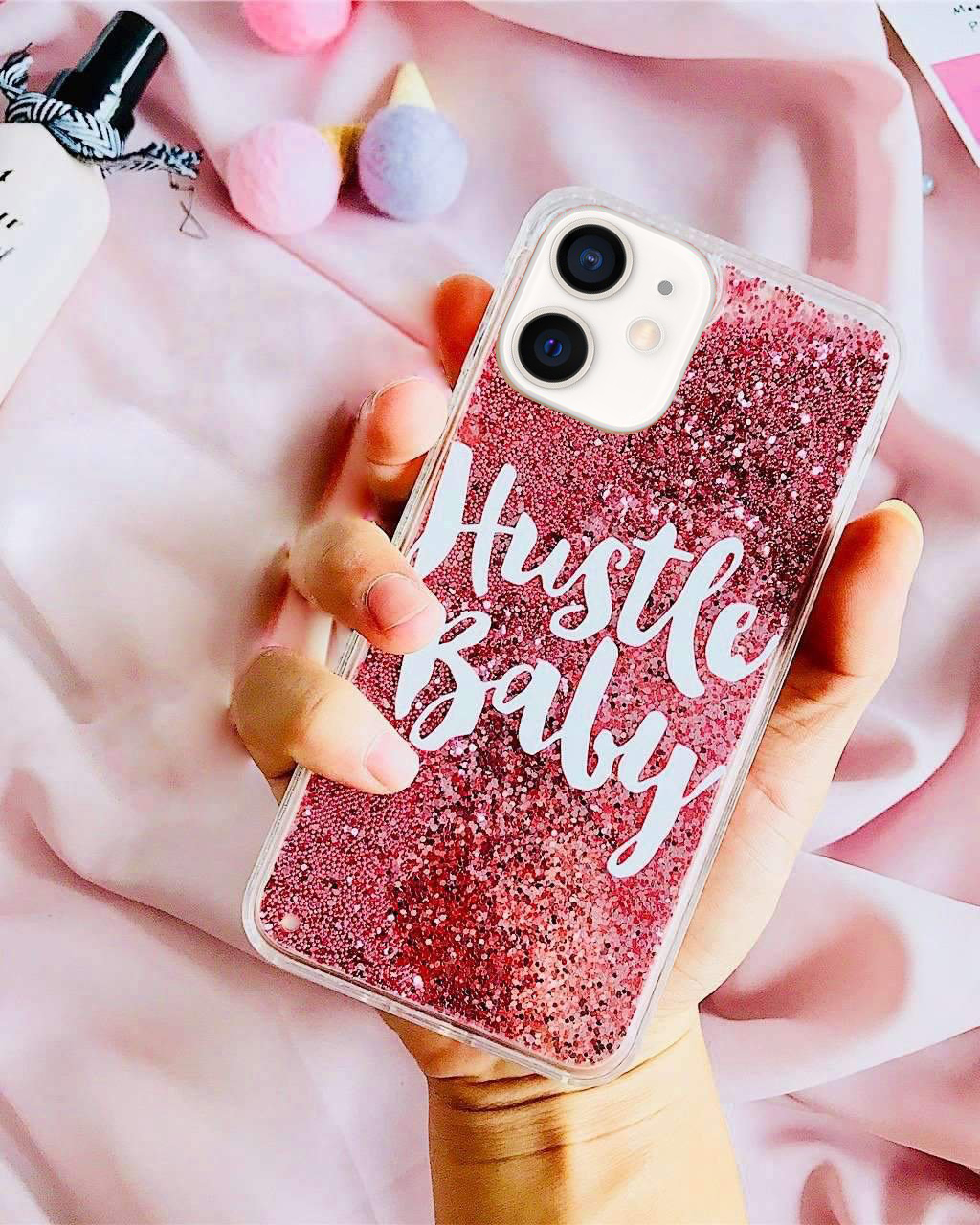 Hustle Baby Glitter Quicksand iPhone 11 Case