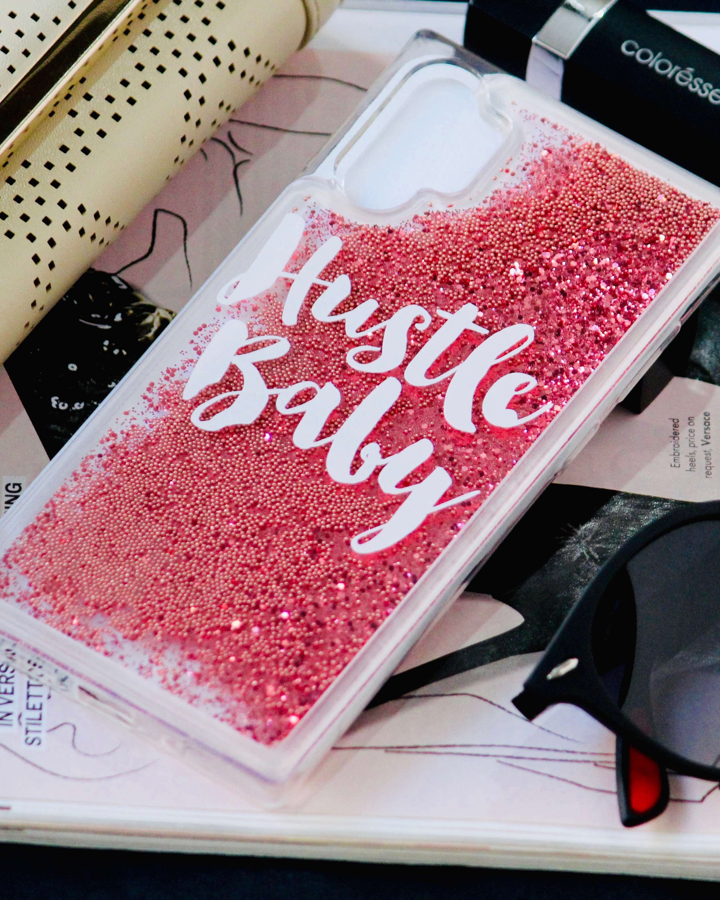 Hustle Baby Glitter Quicksand Glitter Sequin Case iPhone cover – JustAndBest India