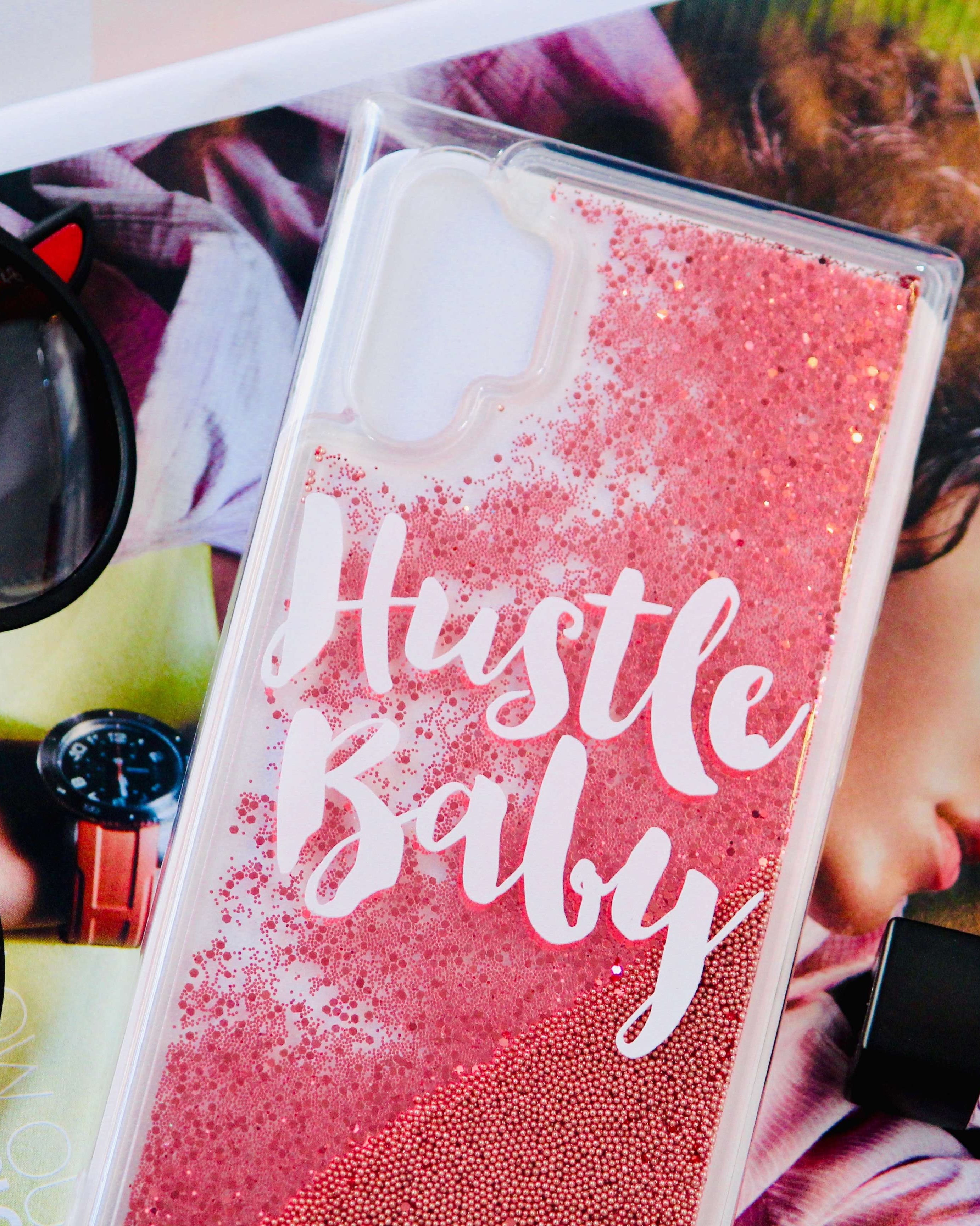 Hustle Baby Glitter Quicksand Glitter Sequin Case iPhone cover – JustAndBest India