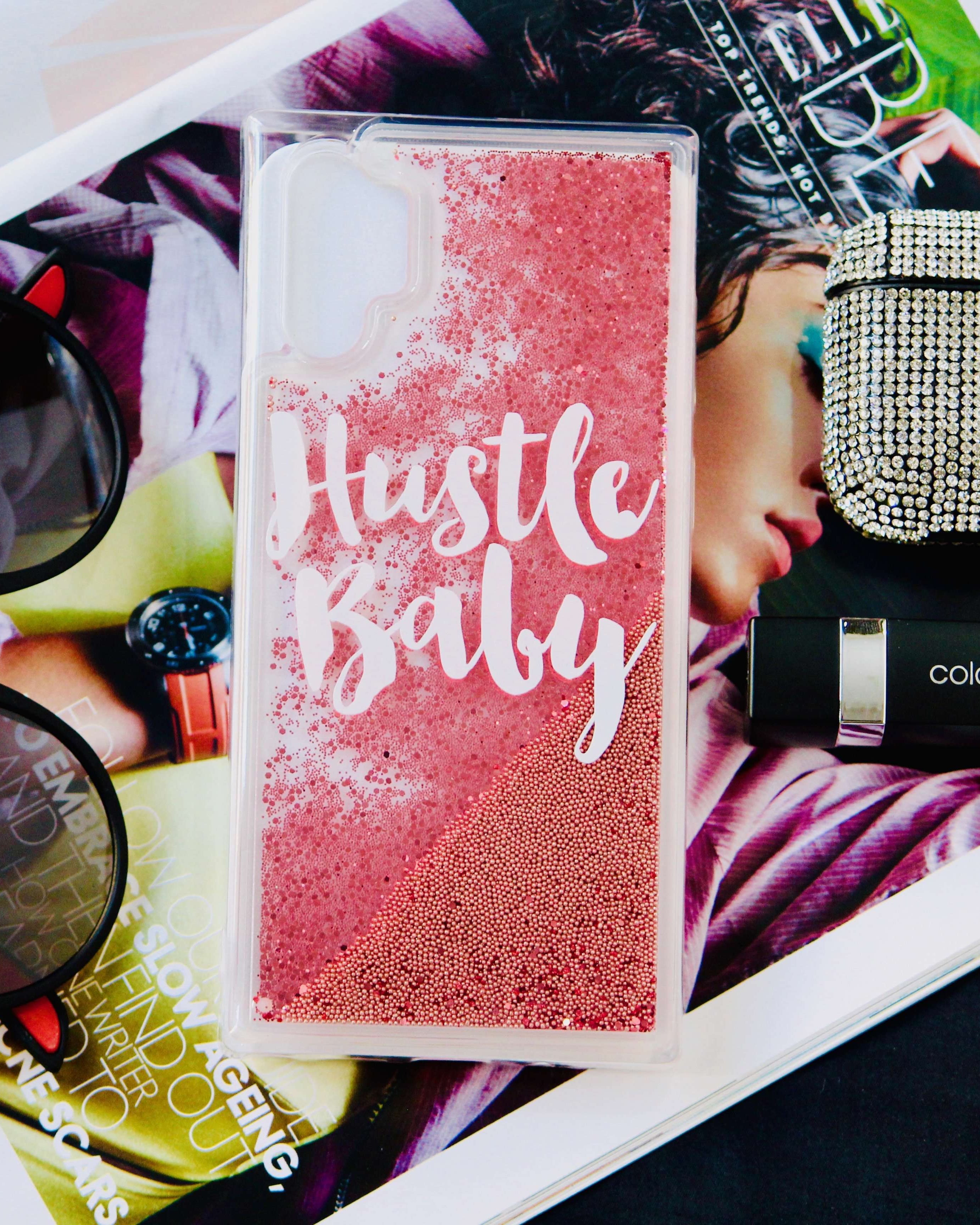 Hustle Baby Glitter Quicksand Glitter Sequin Case iPhone cover – JustAndBest India