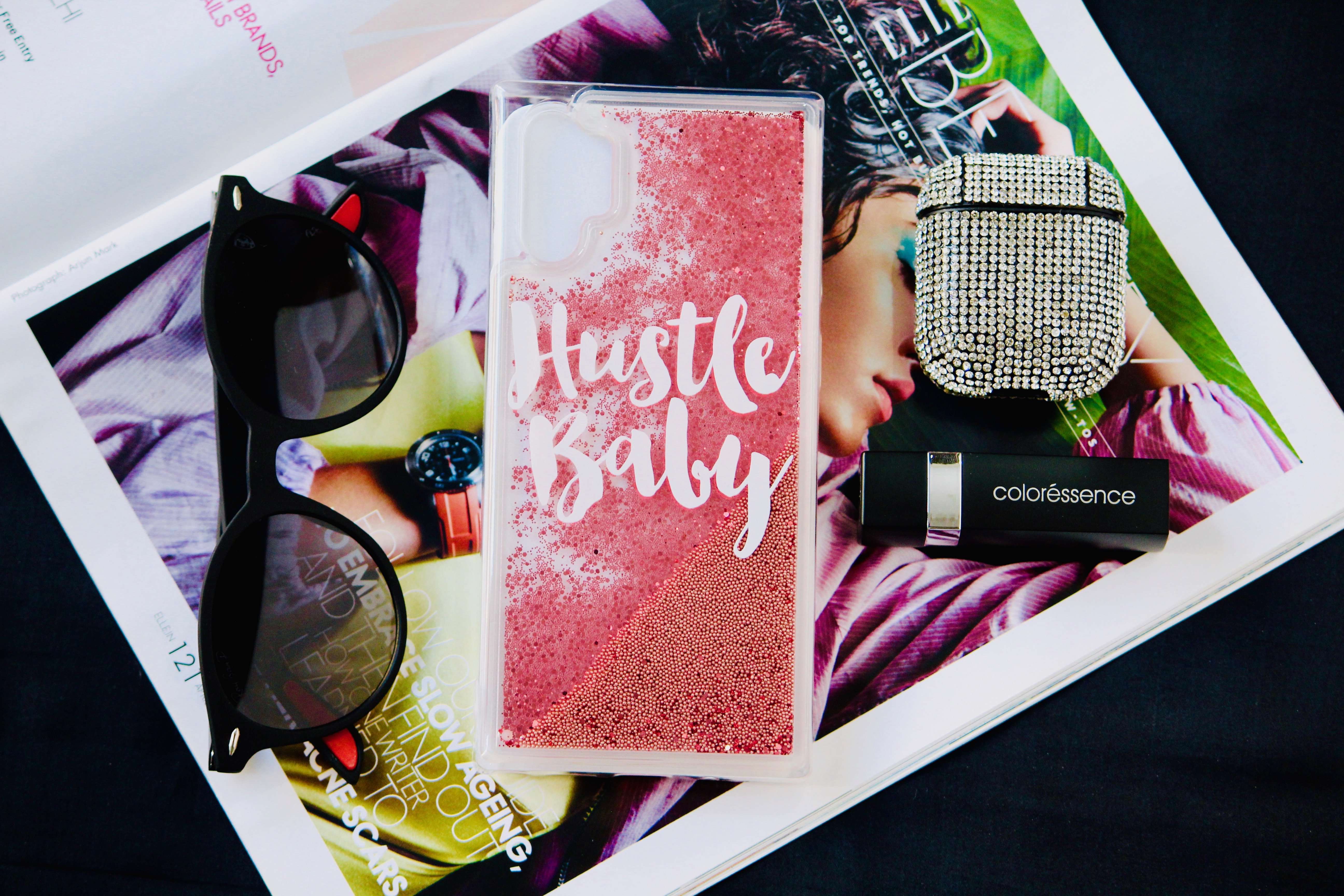 Hustle Baby Glitter Quicksand Glitter Sequin Case iPhone cover – JustAndBest India