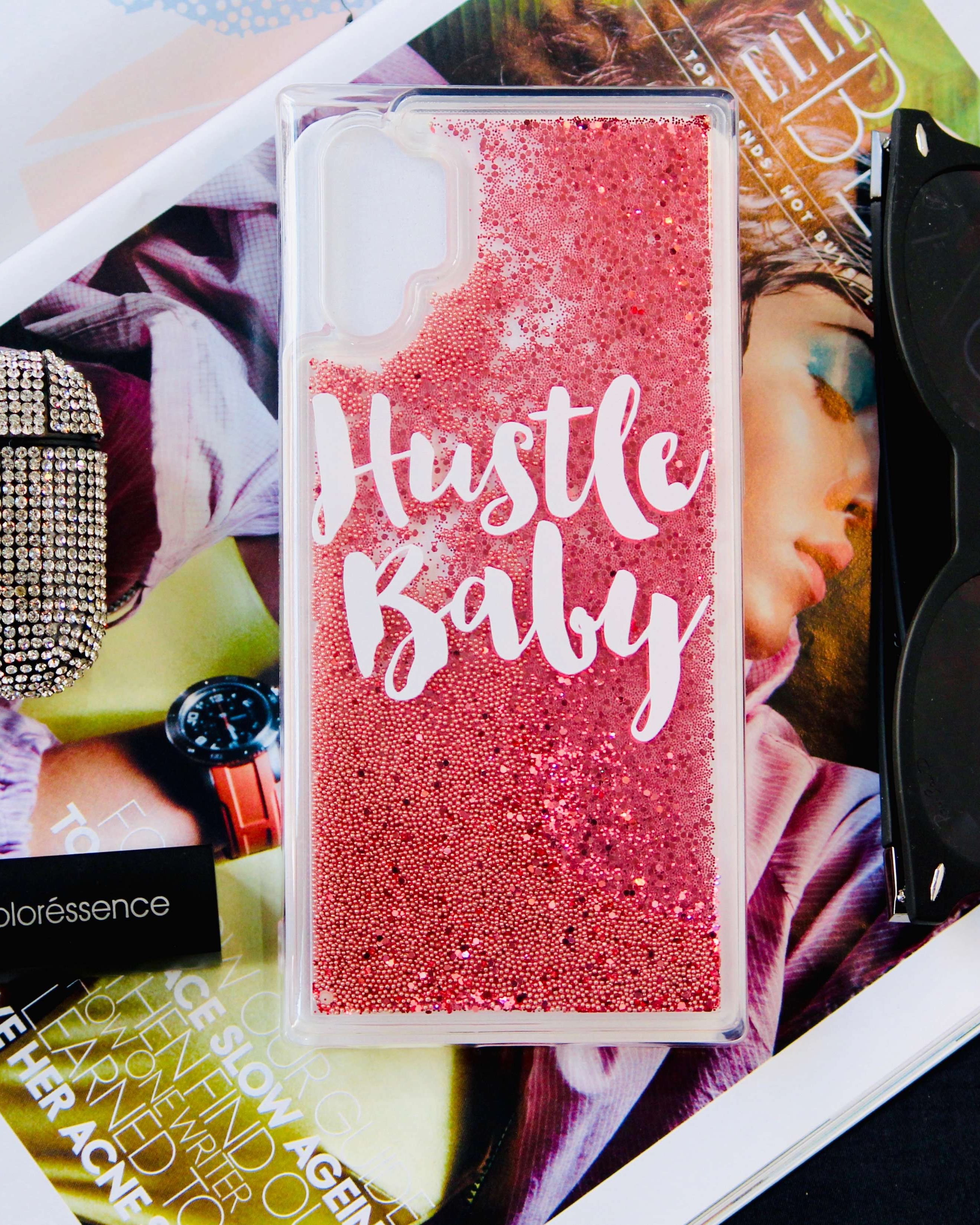 Hustle Baby Glitter Quicksand Glitter Sequin Case iPhone cover – JustAndBest India