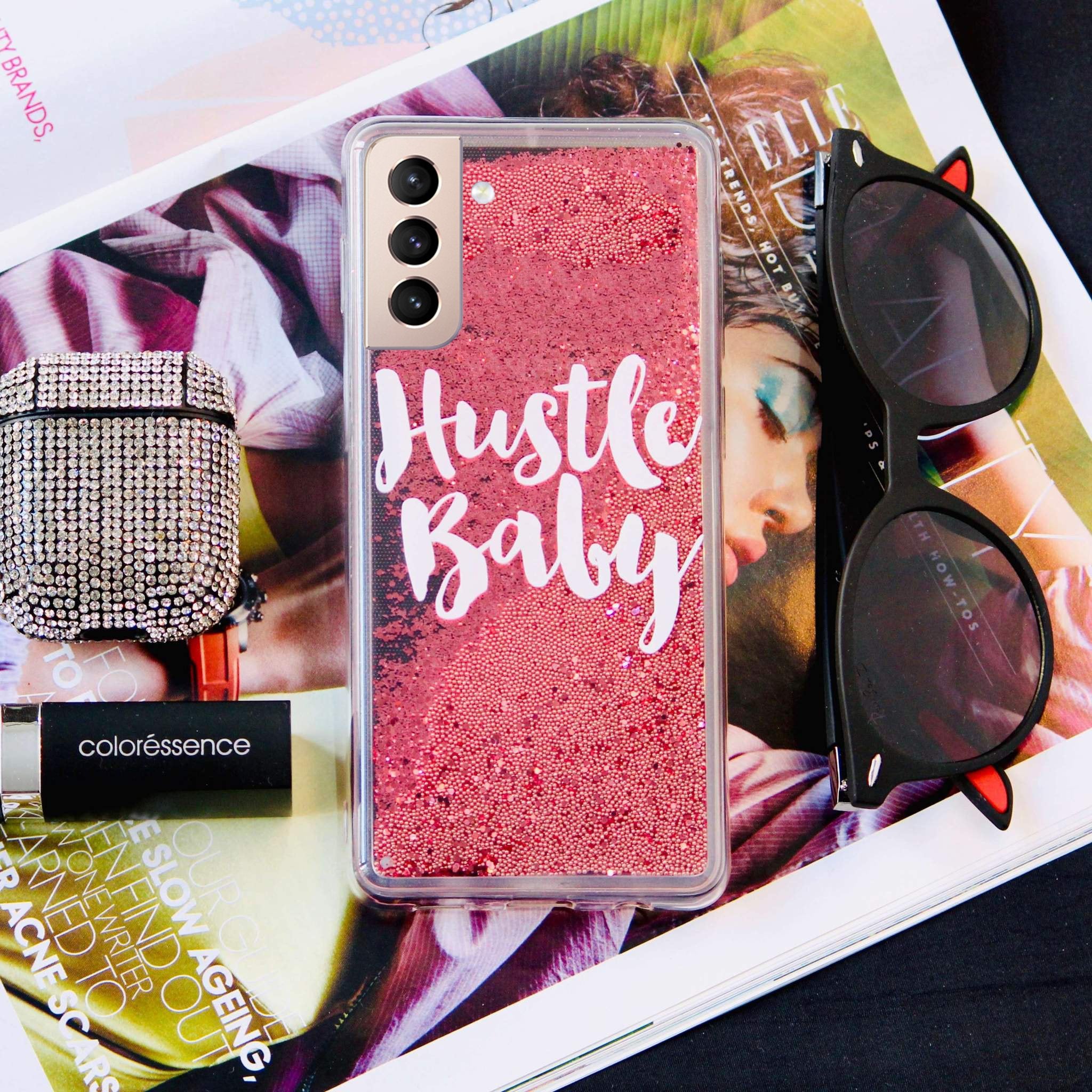 Pink Glitter Sequin Case Samsung S21