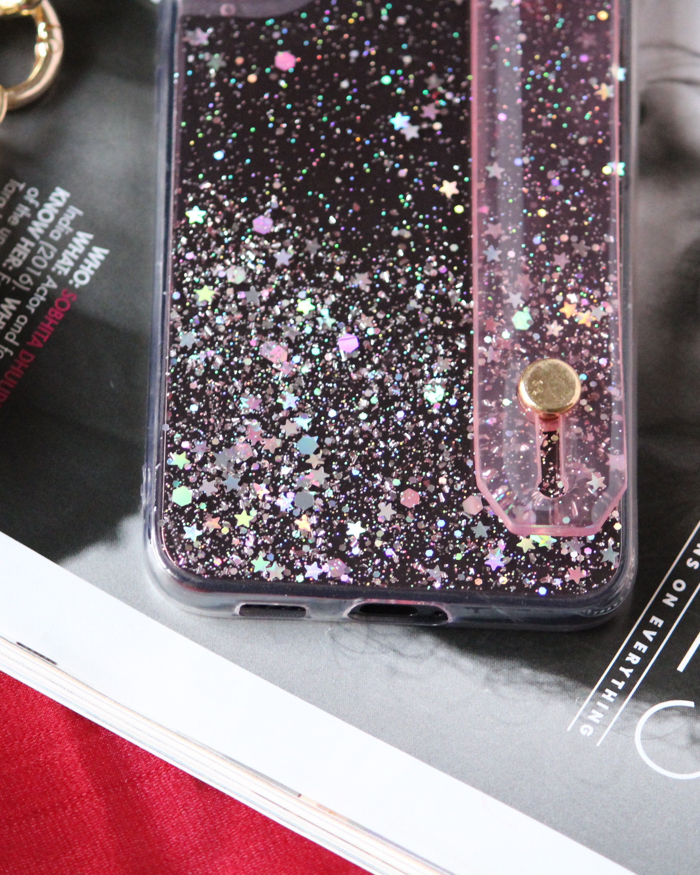 Bling Glitter Hand Strap Case for Samsung S21
