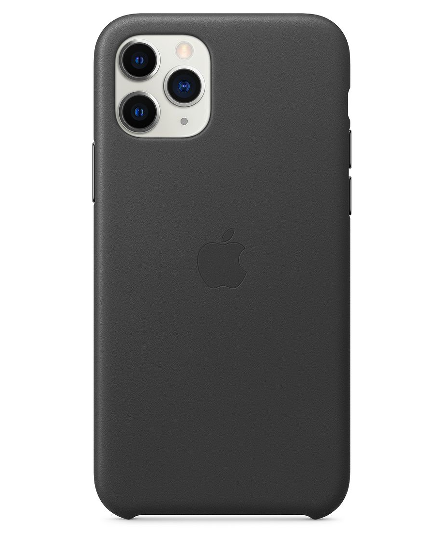 Black leather iphone case