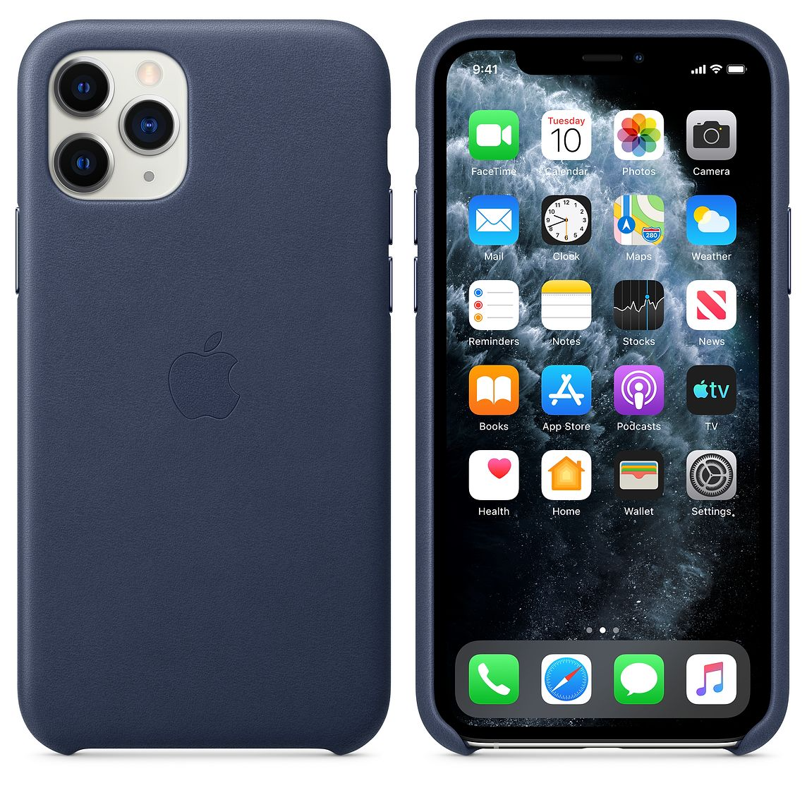 Premium Leather Cover - Midnight Blue iPhone cover – JustAndBest India