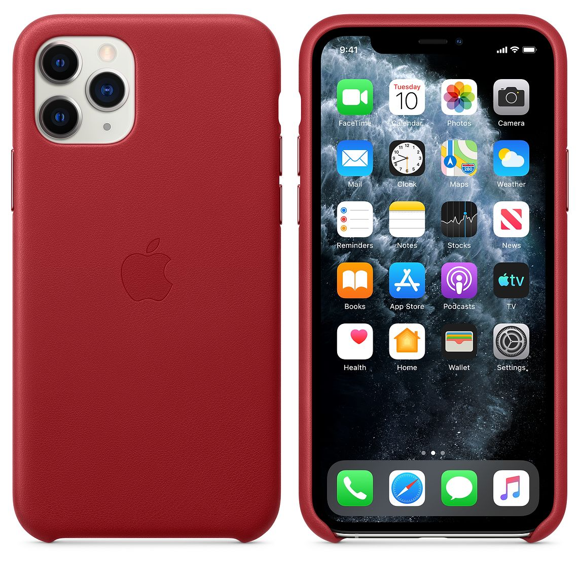 Premium Leather Cover - (Product) Red iPhone cover – JustAndBest India