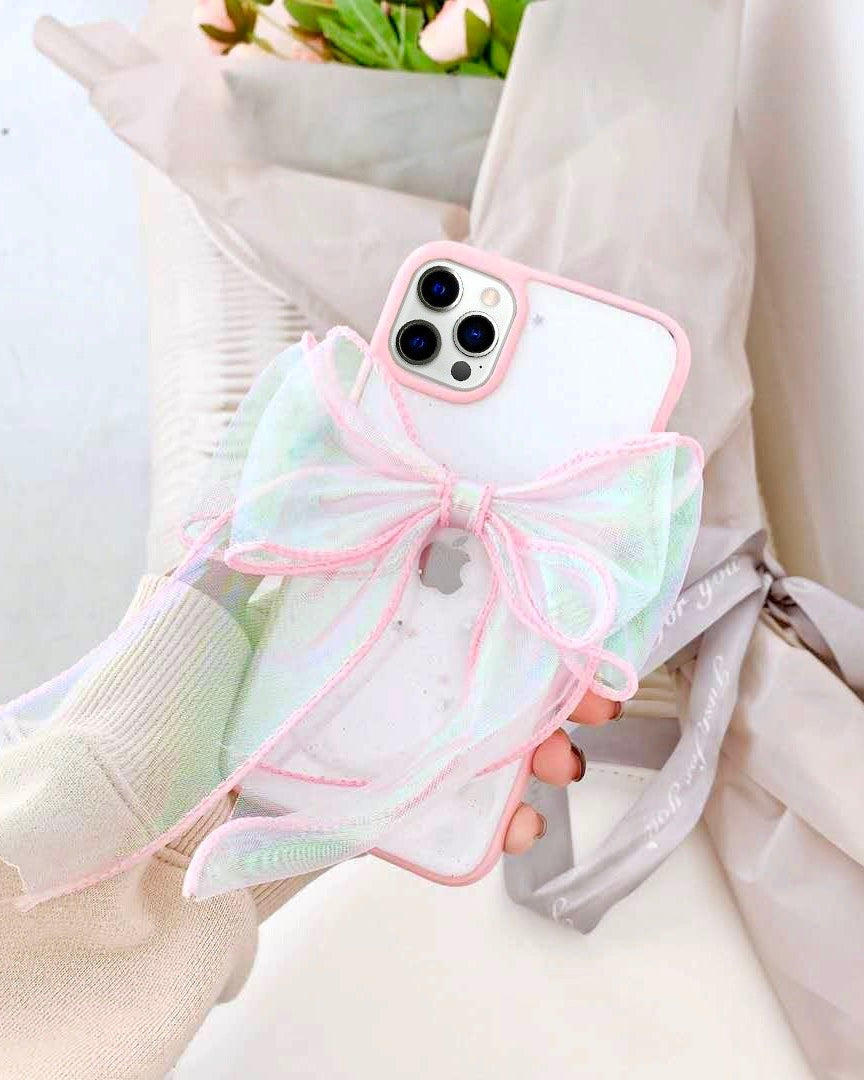 Lace Bowknot Glitter Cover for iPhone 11