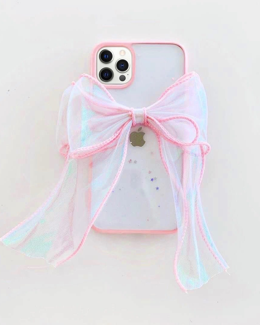 White Lace Bowknot Luxury iPhone SE 2020 Cover