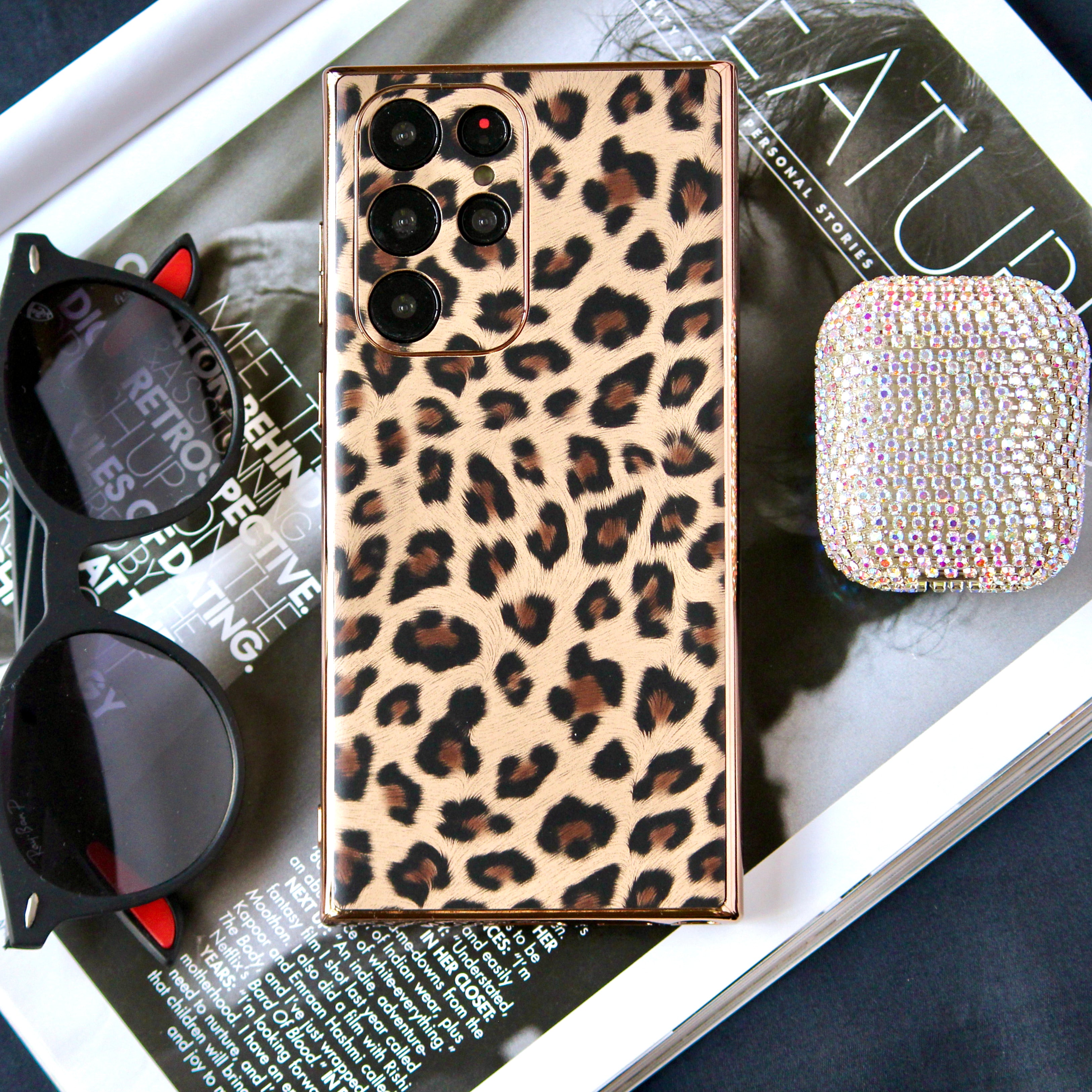 Leopard Print Gold Electroplated Luxury Cover iPhone cover – JustAndBest India