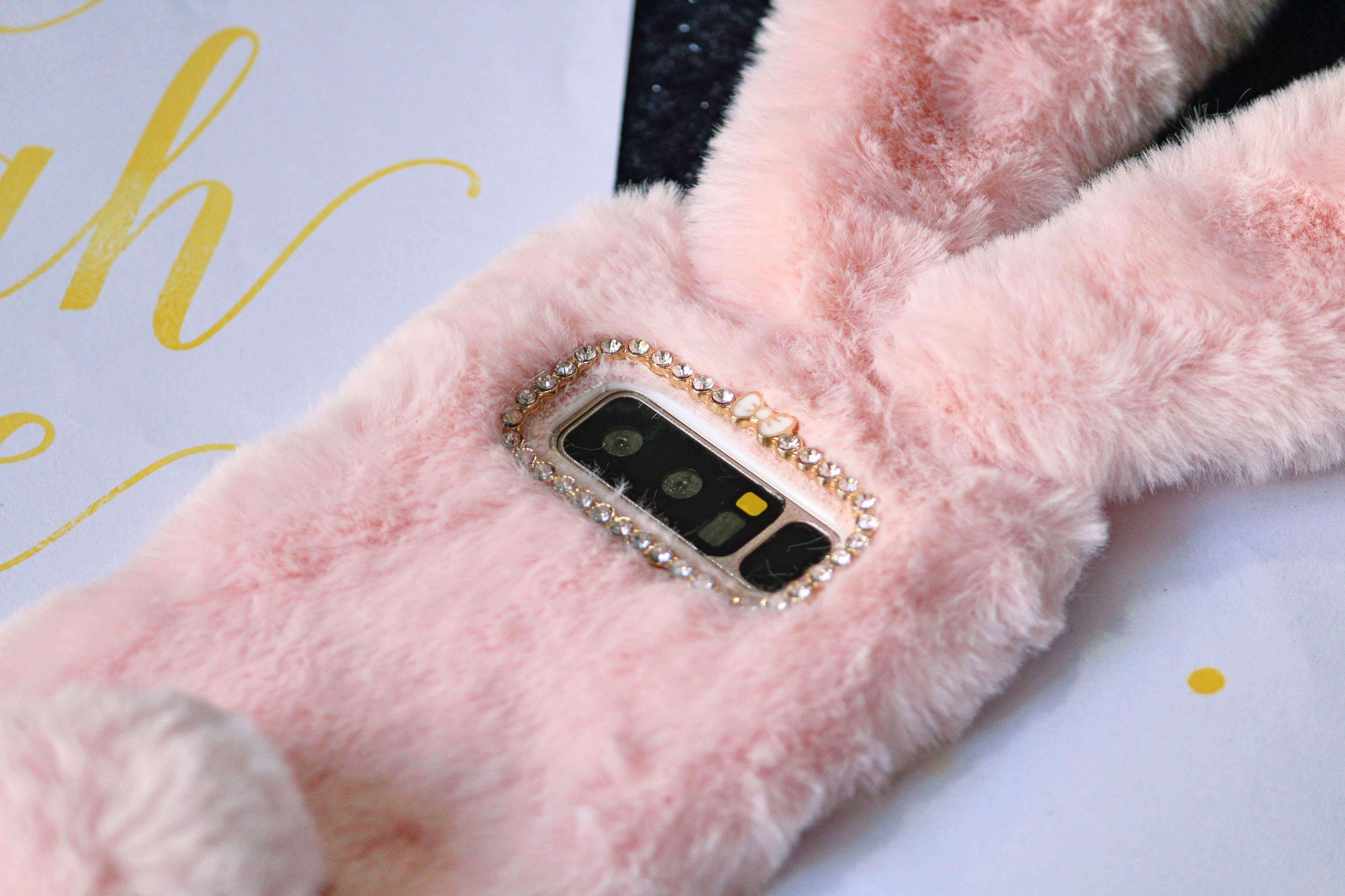 Luxury Bunny Rabbit Fur Plush Case iPhone cover – JustAndBest India