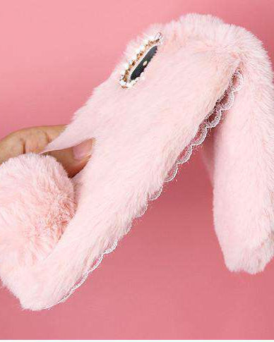 Pink Fur Cover for Samsung S21